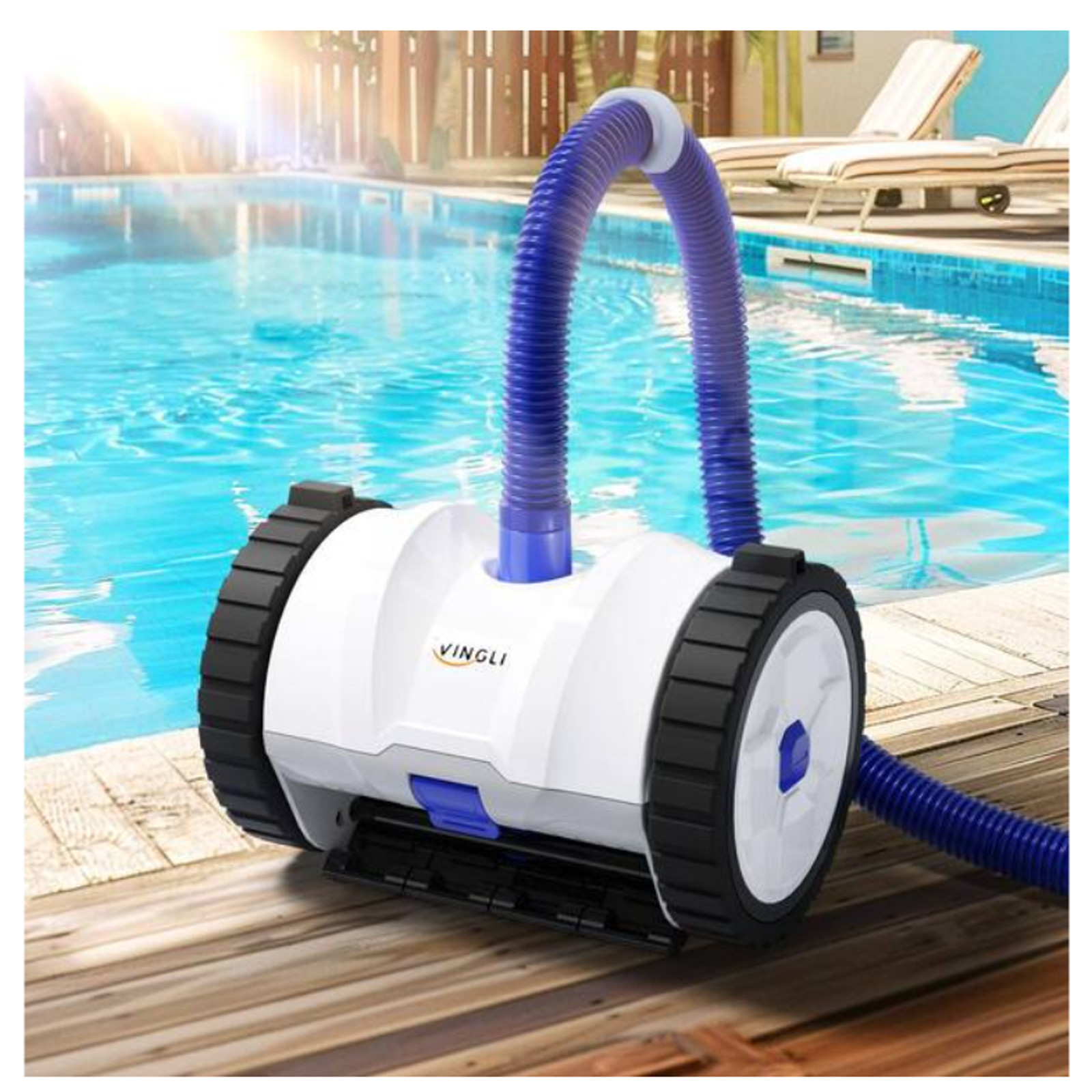 VINGLI Automatic Suction Pool Vacuum Flat Pool Climbs Wall 40ft Hose MISSING PCS