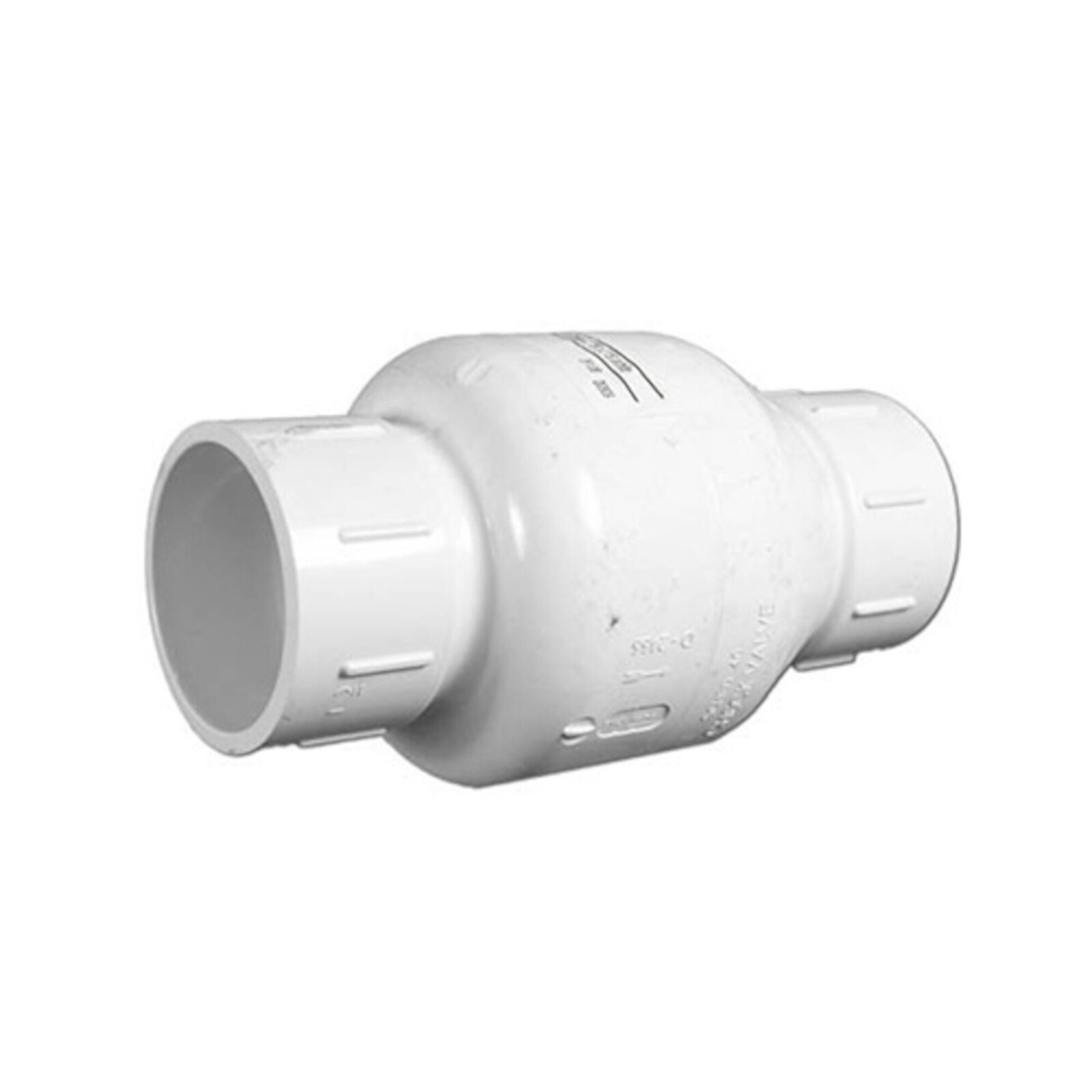 2″ PVC Spring Check Valve, Flo-Control, 1/2lb Spring, 2″ Slip x 2″ Slip 1011-20