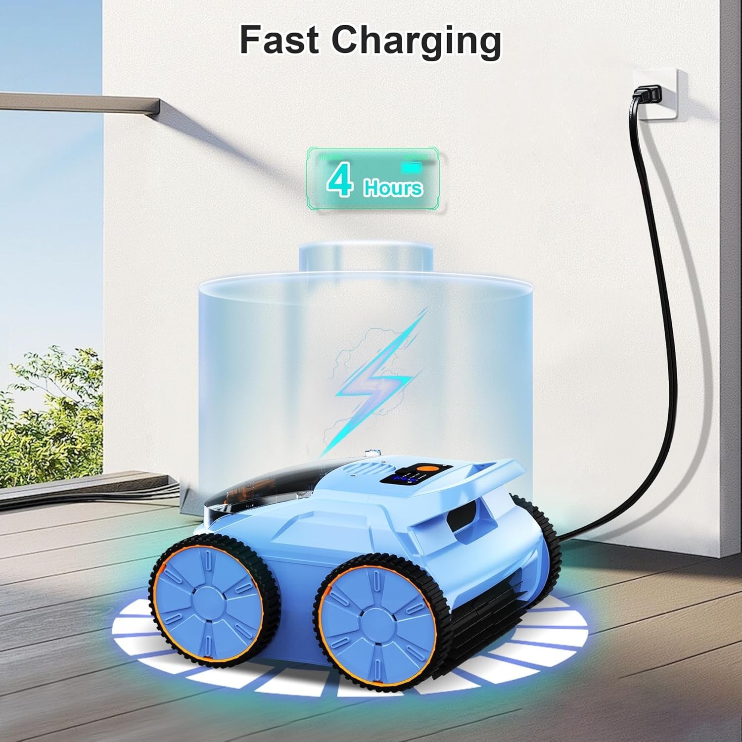 *NEW* Robotic Pool Vacuum, Robotic Pool Cleaner for Inground Pools 180 Mins