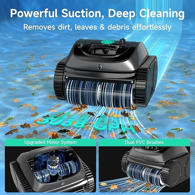 WYBOT C1 Pool Cleaner Wall Climb Cordless Robotic Pool Robot In-Ground Pools NEW