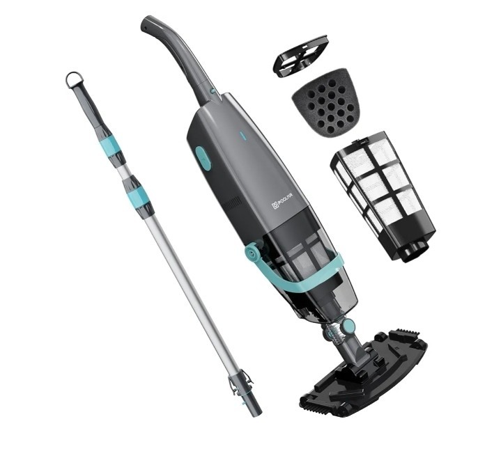 PoolMr Cordless Handheld Pool Vacuum Rechargeable Cleaner 18.5 GPM 60Min