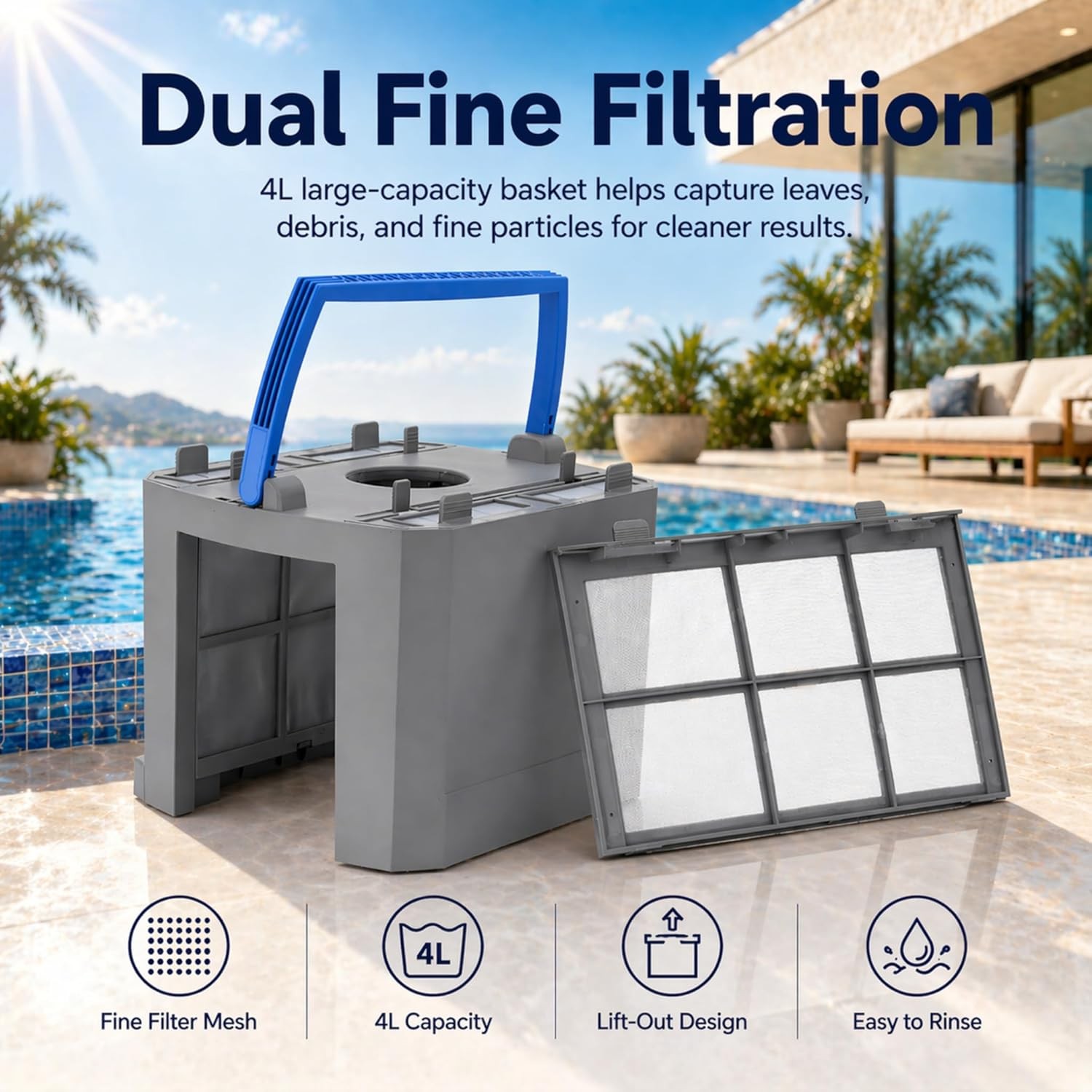 Robotic Pool Cleaner, Cordless Pool Vacuum for Inground Pools,APP&Remote Control