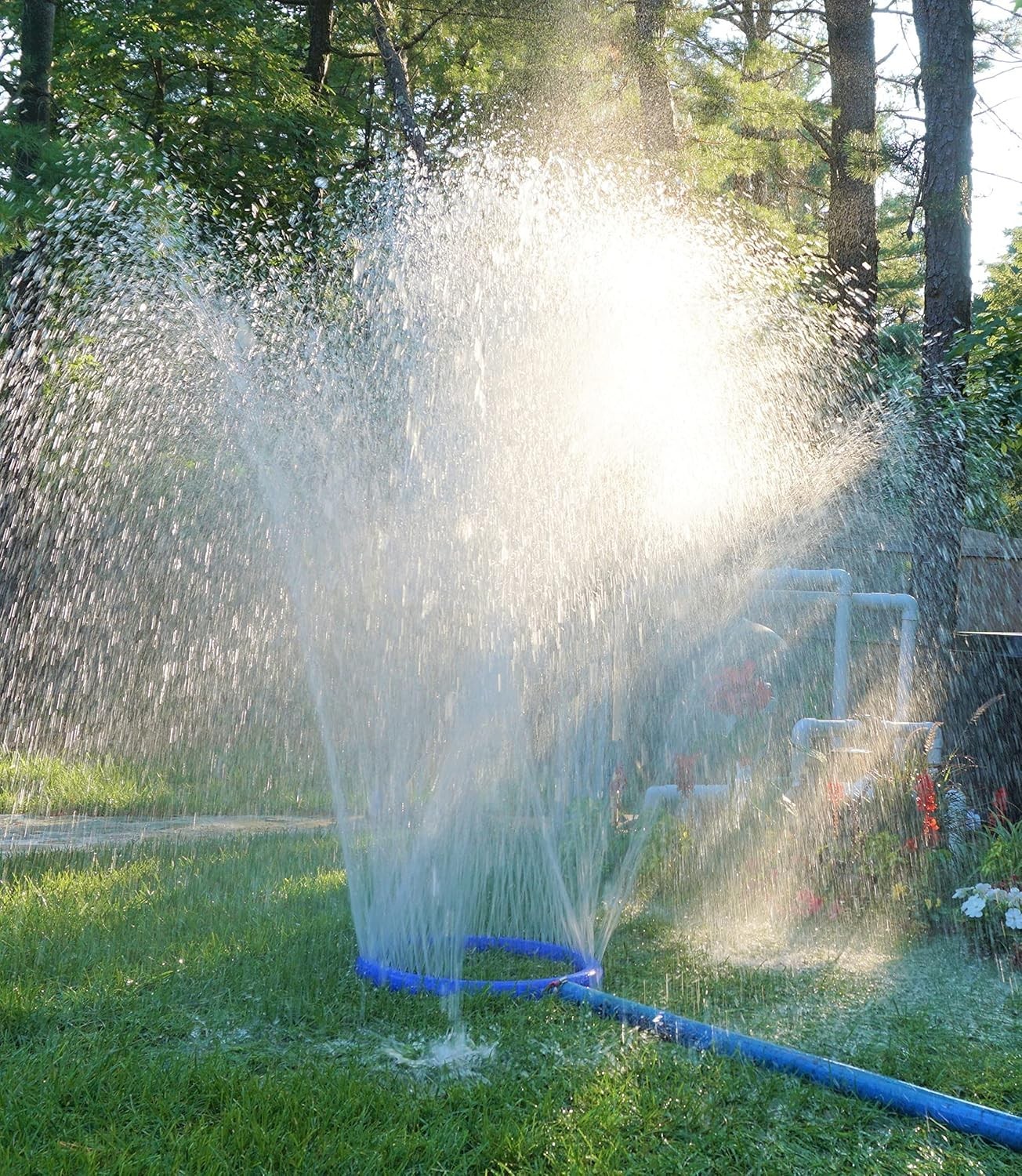 Swimming Pool Back Wash & Waste Water Recycling Fountain with 1 Stainless Steel