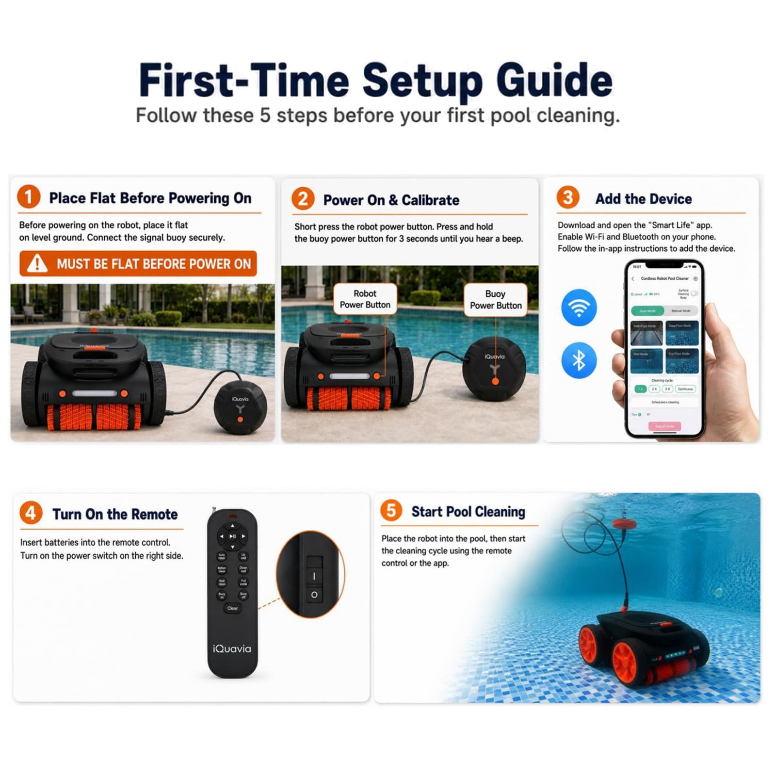 Robotic Pool Cleaner, Cordless Pool Vacuum for Inground Pools,APP&Remote Control