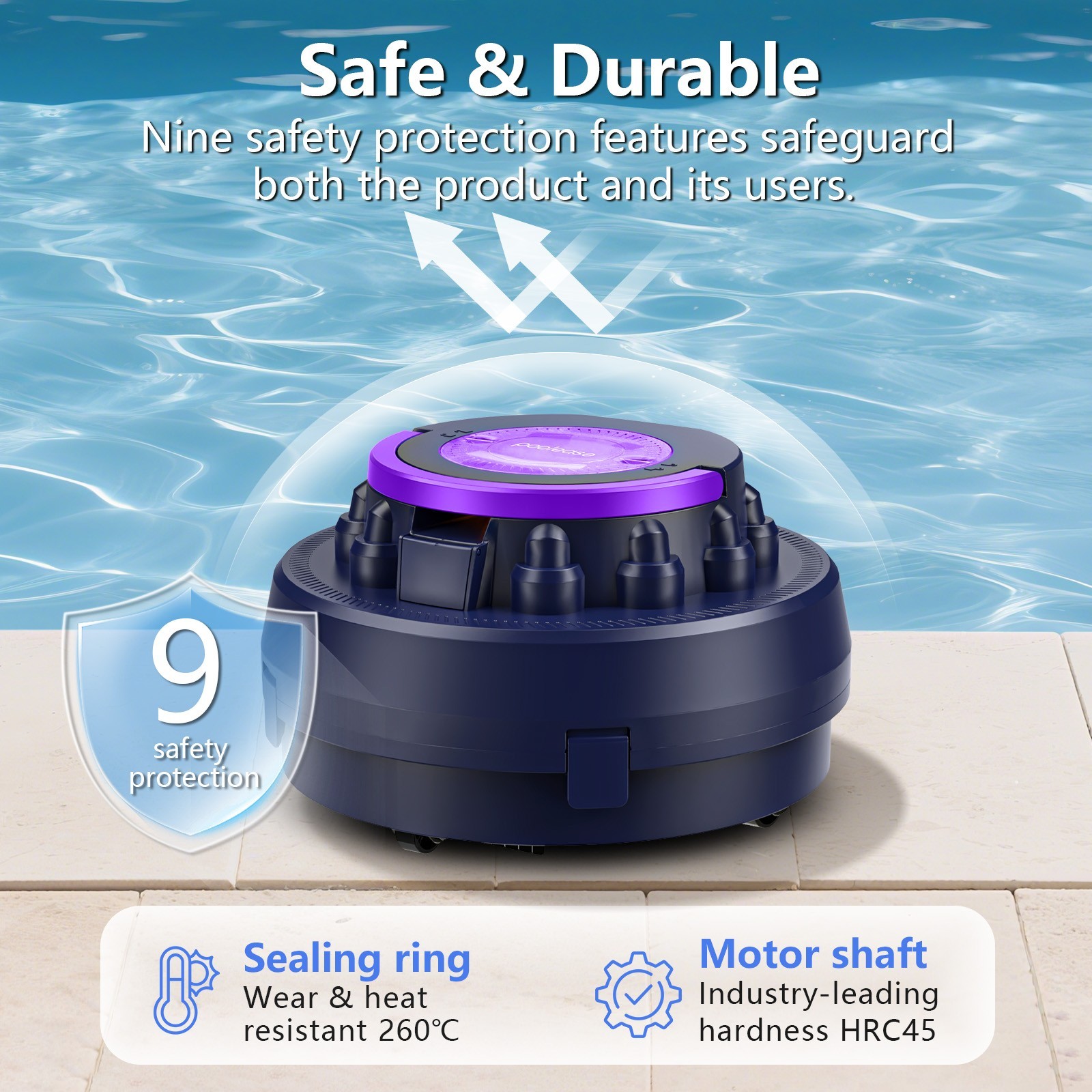 X1A Cordless Robotic Pool Vacuum for Above Ground Flat Pool up to 960 Sq.ft