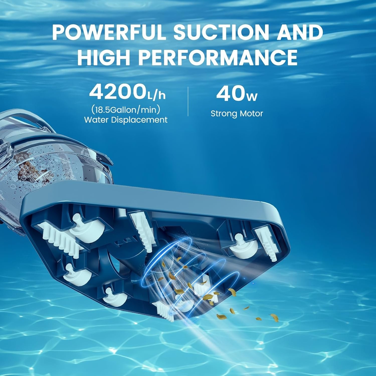 Lightweight Cordless Pool Vacuum with 5 Reusable Filter Bags for Easy Cleaning