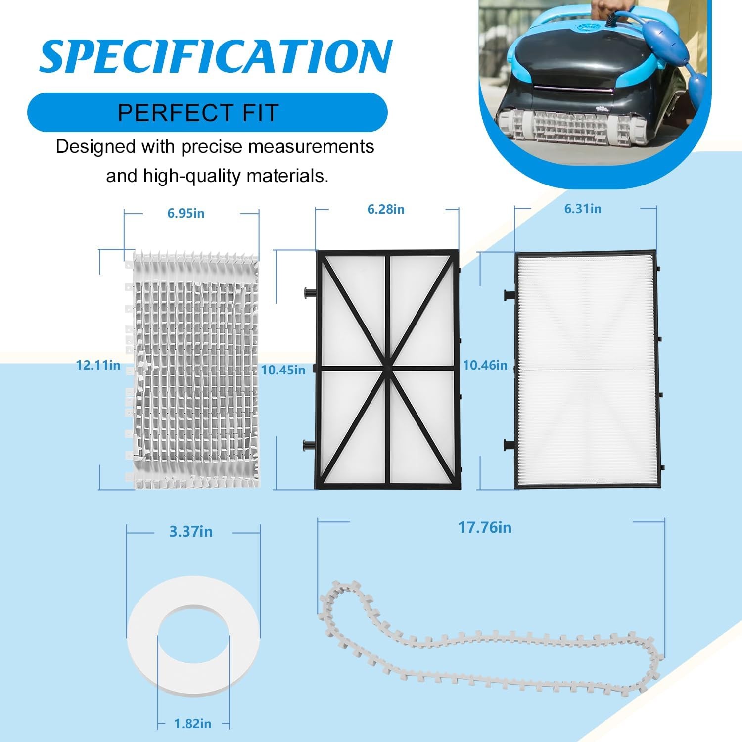 Tune-up Kit for Maytronics Dolphin Nautilus CC Plus Robotic Pool Cleaner Incl…