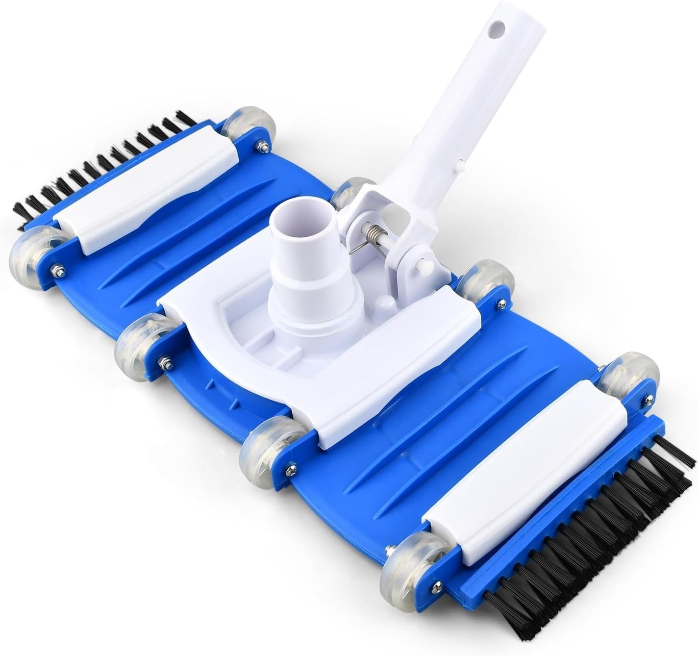 16 In. Pool Vacuum Head with Wheels & Swivel Handle for Inground & Above Grou…