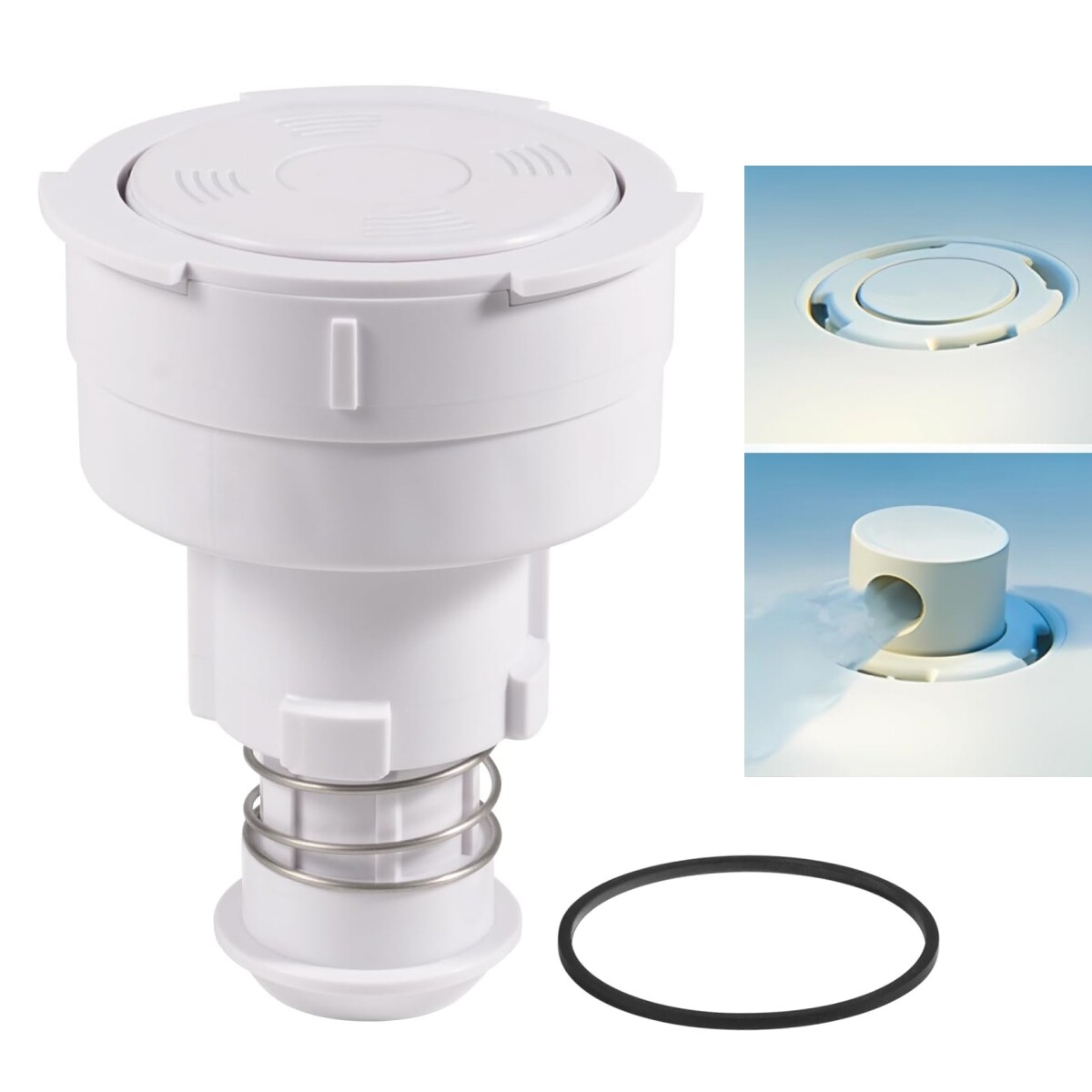 PCC2000 Rotating Pop Up Head Nozzle for Paramount in-Floor Cleaning System White