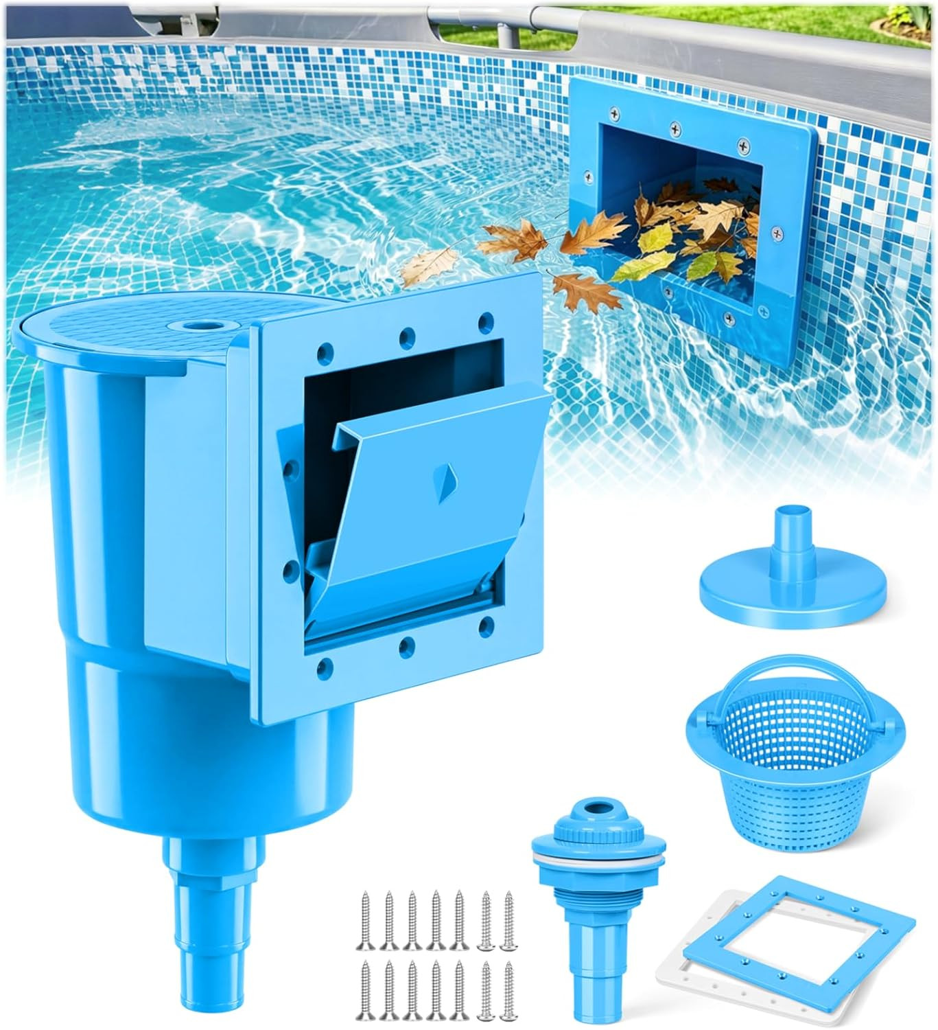 Standard Pool Wall Skimmer for above Ground Pools, Heavy Duty ABS through Wall P