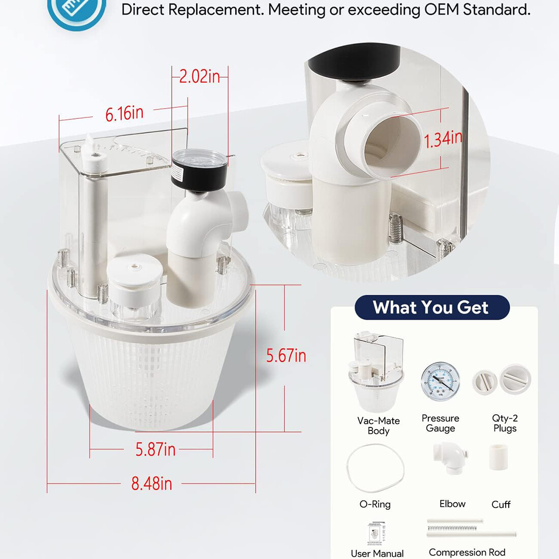 Replace for Pentair R211100 Vac-Mate Pool Cleaner Dispenser Box Vacuum Skimmer
