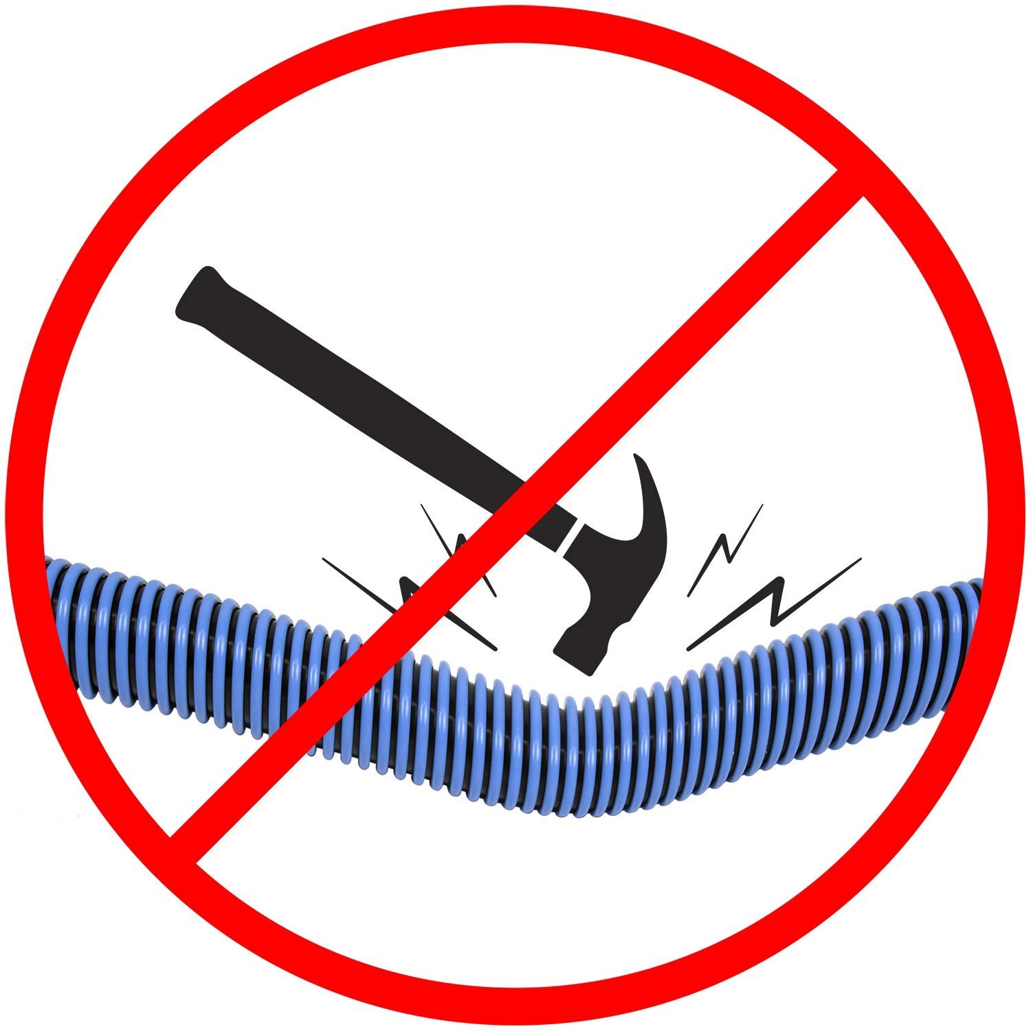 Flexible Pool Vacuum Hose, 40 Ft x 1-1/2” for Inground Pools