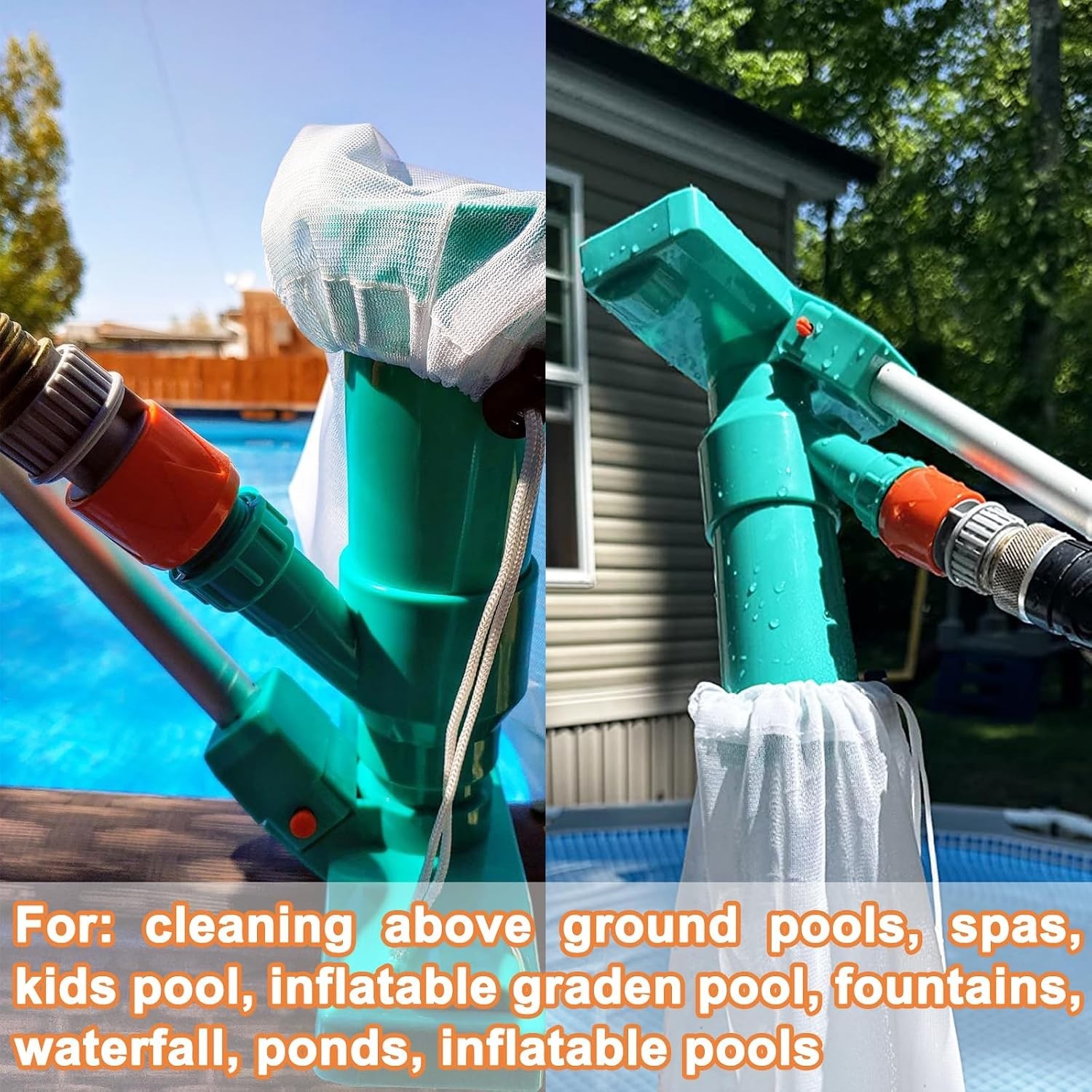 Quick Coupler for Portable Pool Vacuum, Suction Tip with Sealant Tape, Pool V…