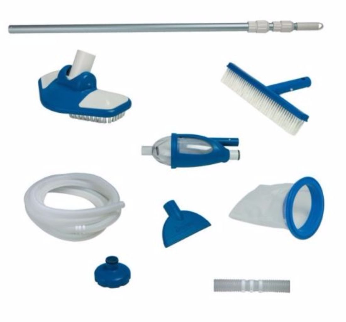 ***USEDOPEN BOX Intex Deluxe Cleaning Maintenance Swimming Pool Kit with Vacuum