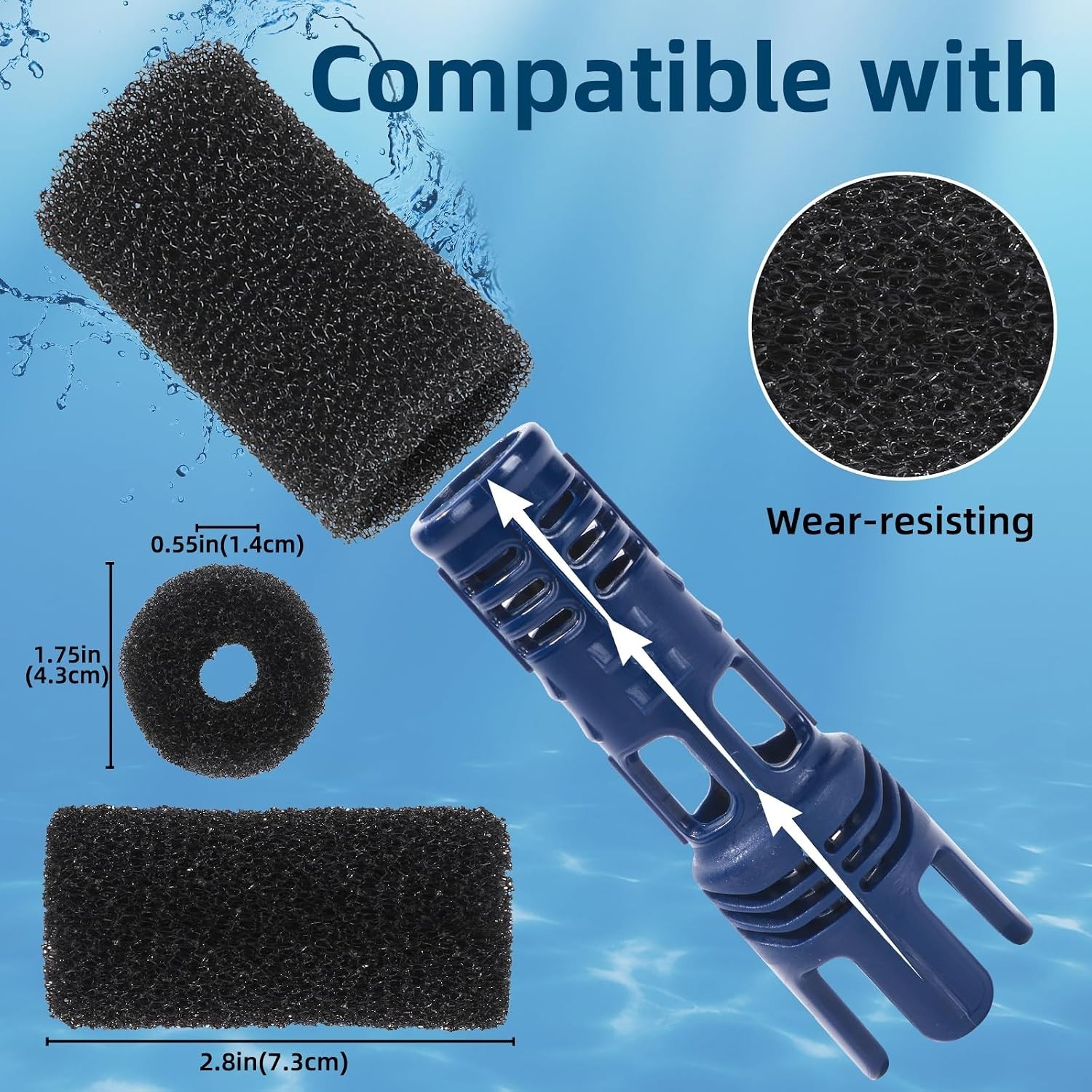 12 Pack Tail Scrubber Replacement for Polaris Pool Cleaner Parts, 12