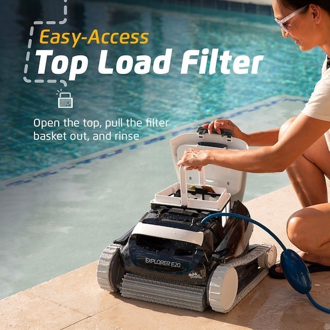 Dolphin Explorer E20 for Pools up to 33FT in Length 16-in Robotic Pool Vacuum