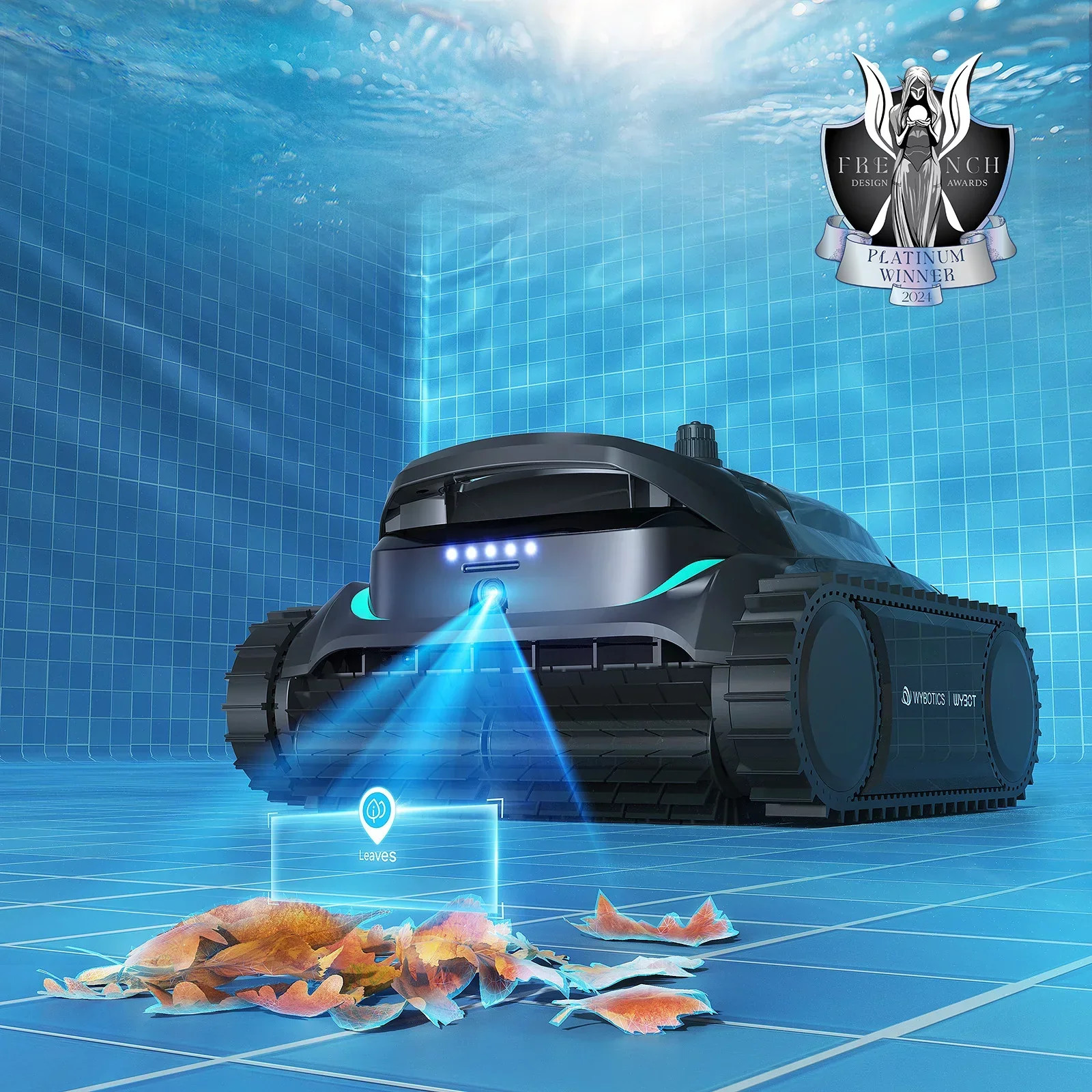 WYBOT B1 Pool Cleaner Wall Climb Cordless Robotic Pool Robot In-Ground Pools A