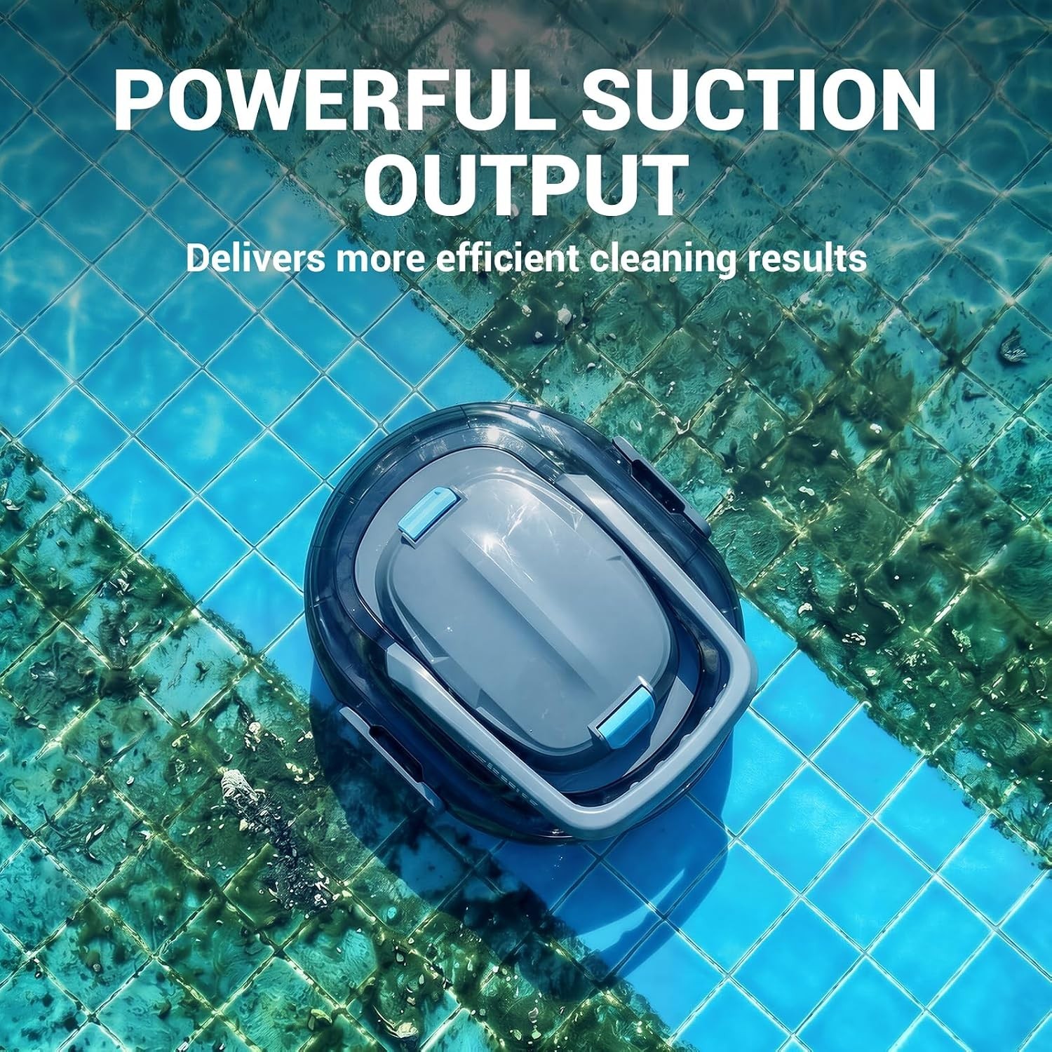 Robotic Pool Cleaner S7: Quick Clean for Up to 1076 sq.ft with Dual Filtration