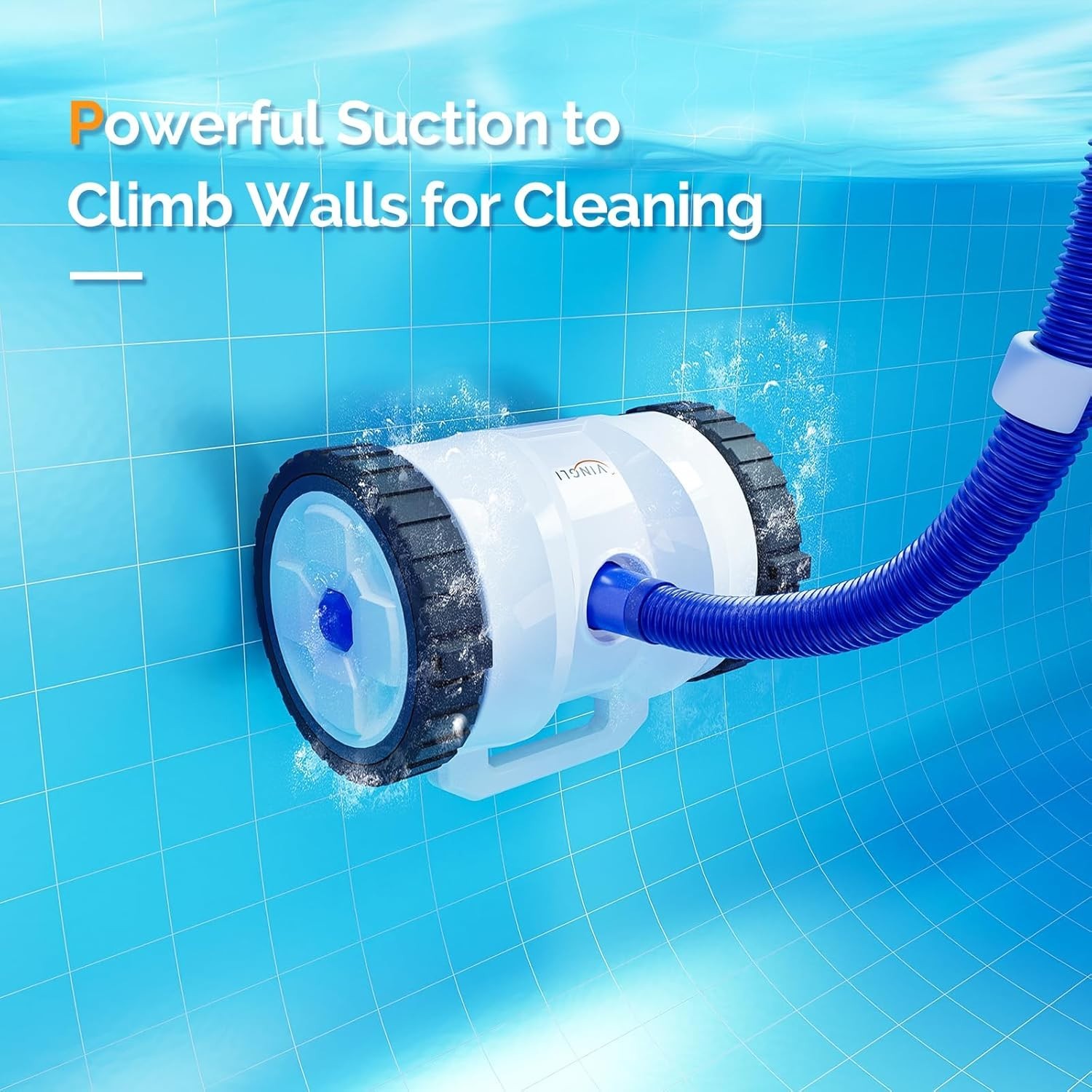 (2025 Upgrade) Automatic Suction-Side Pool Vacuum Cleaner Powerful Wall-Climbi