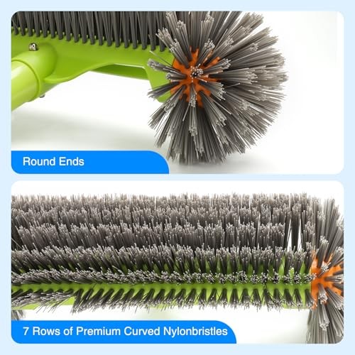 Pool Brush Head with Round Ends, 12.5” High-Efficiency Pool Brush for Green