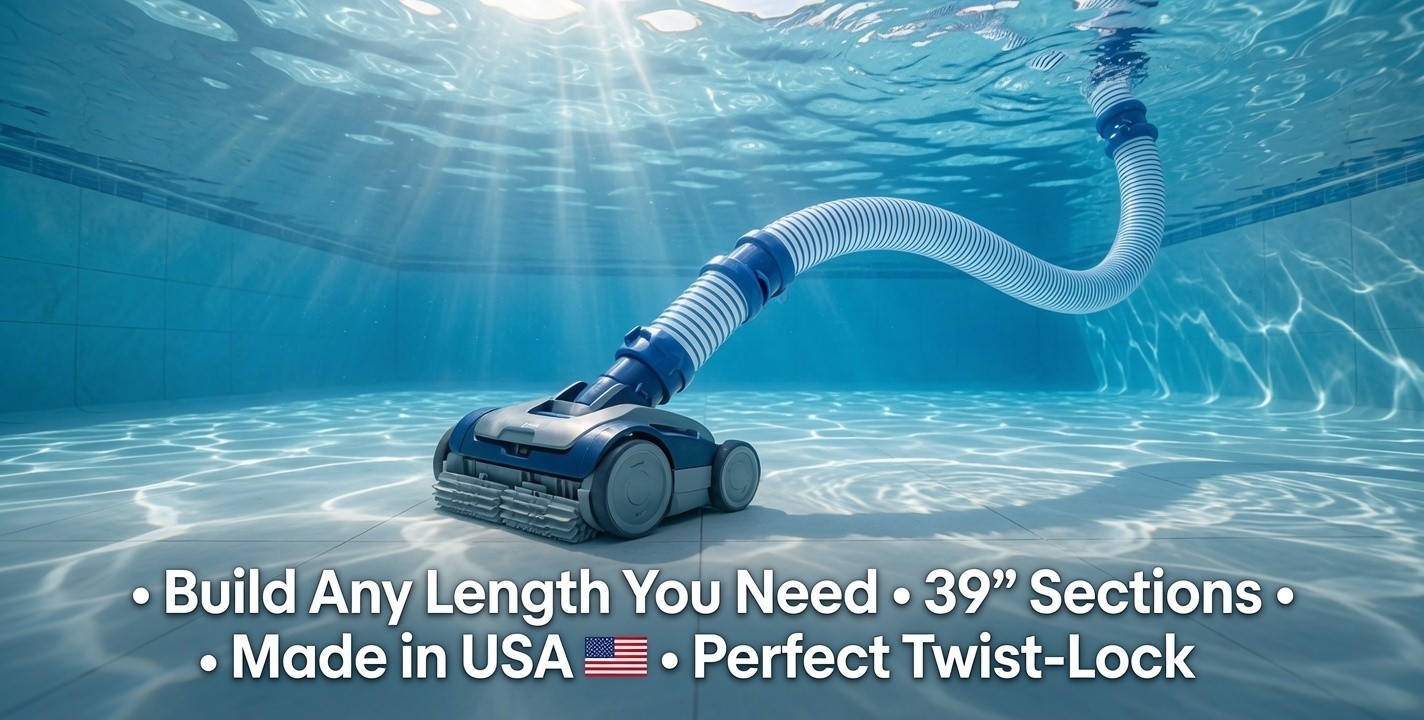 5 hoses pack 39″ Pool Cleaner Lock Vacuum Hose For Zodiac Mx6 Mx8 Pool Systems