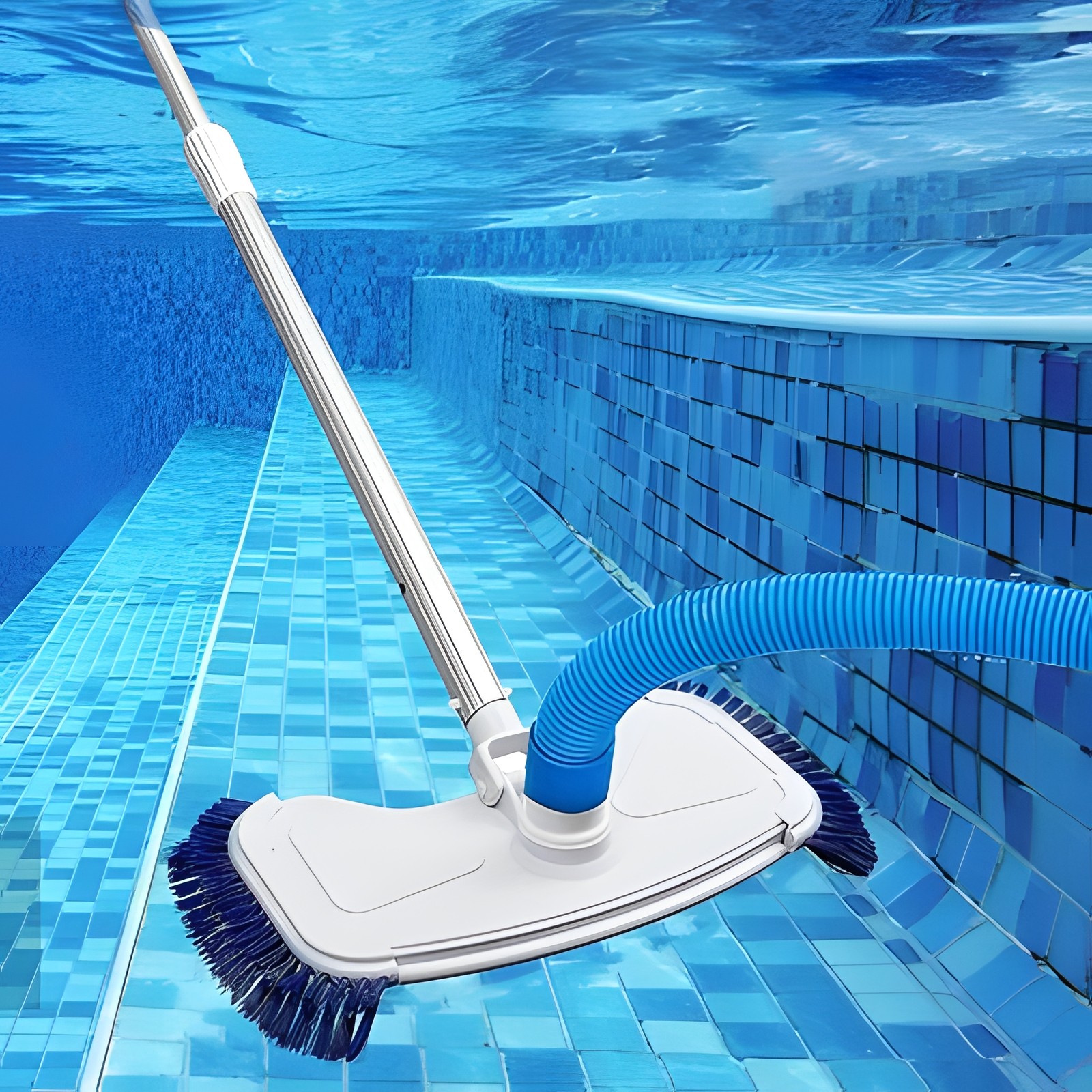 Professional Heavy Duty Swimming Pool Floor Wall Cleaning Brush Head Tool