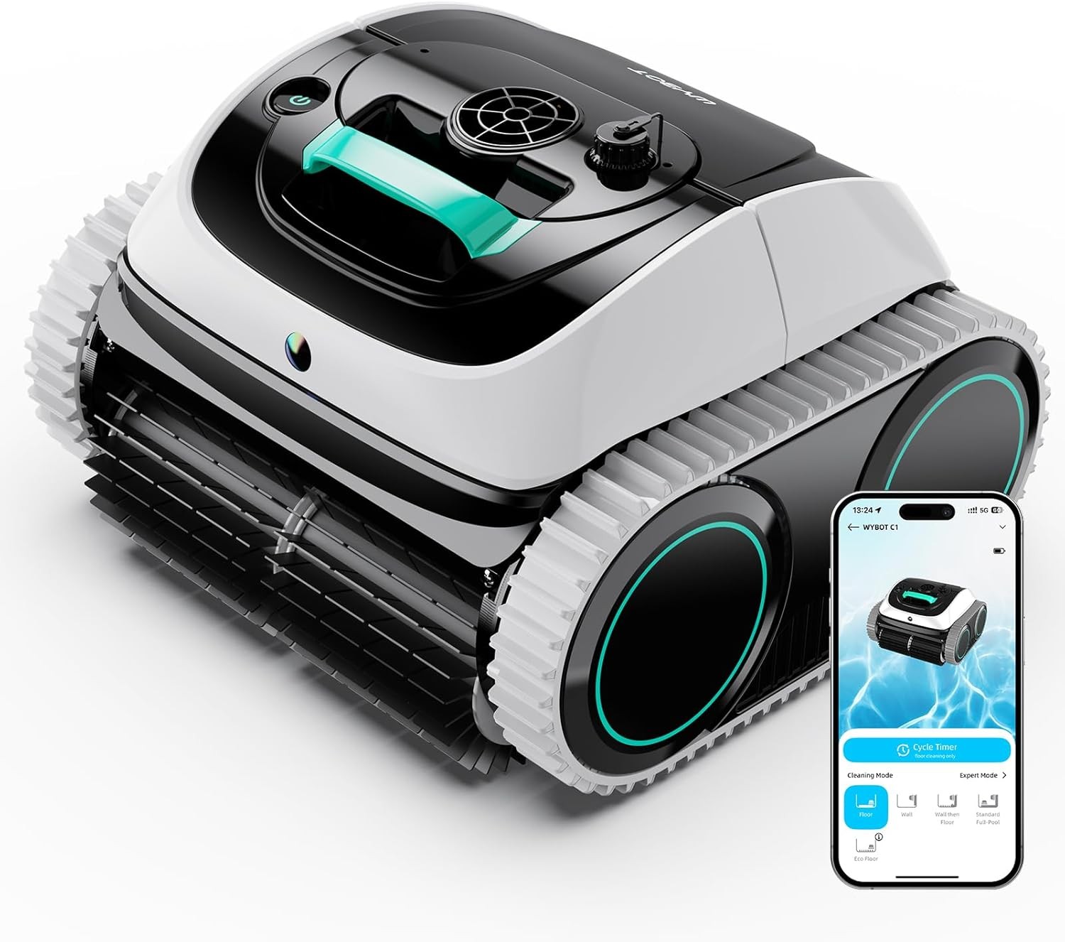 WYBOT C1 Pool Vacuum for Inground Pools, 4-in-1 Cordless Robotic Pool Cleaner