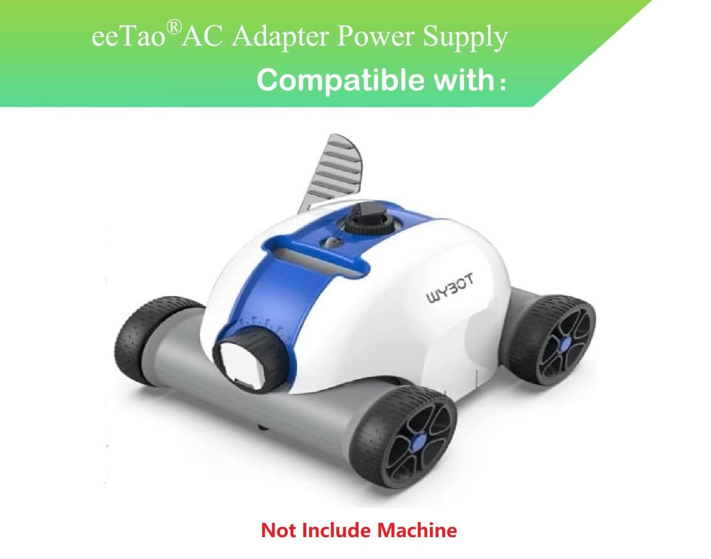 eeTao 2-Prong 12.6V AC/DC Adapter Compatible with Wybot Osprey 200 300 Pro…