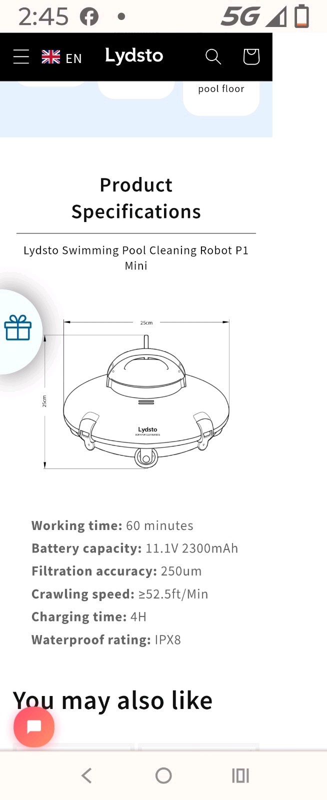 Swimming Pool Robot Cleaner