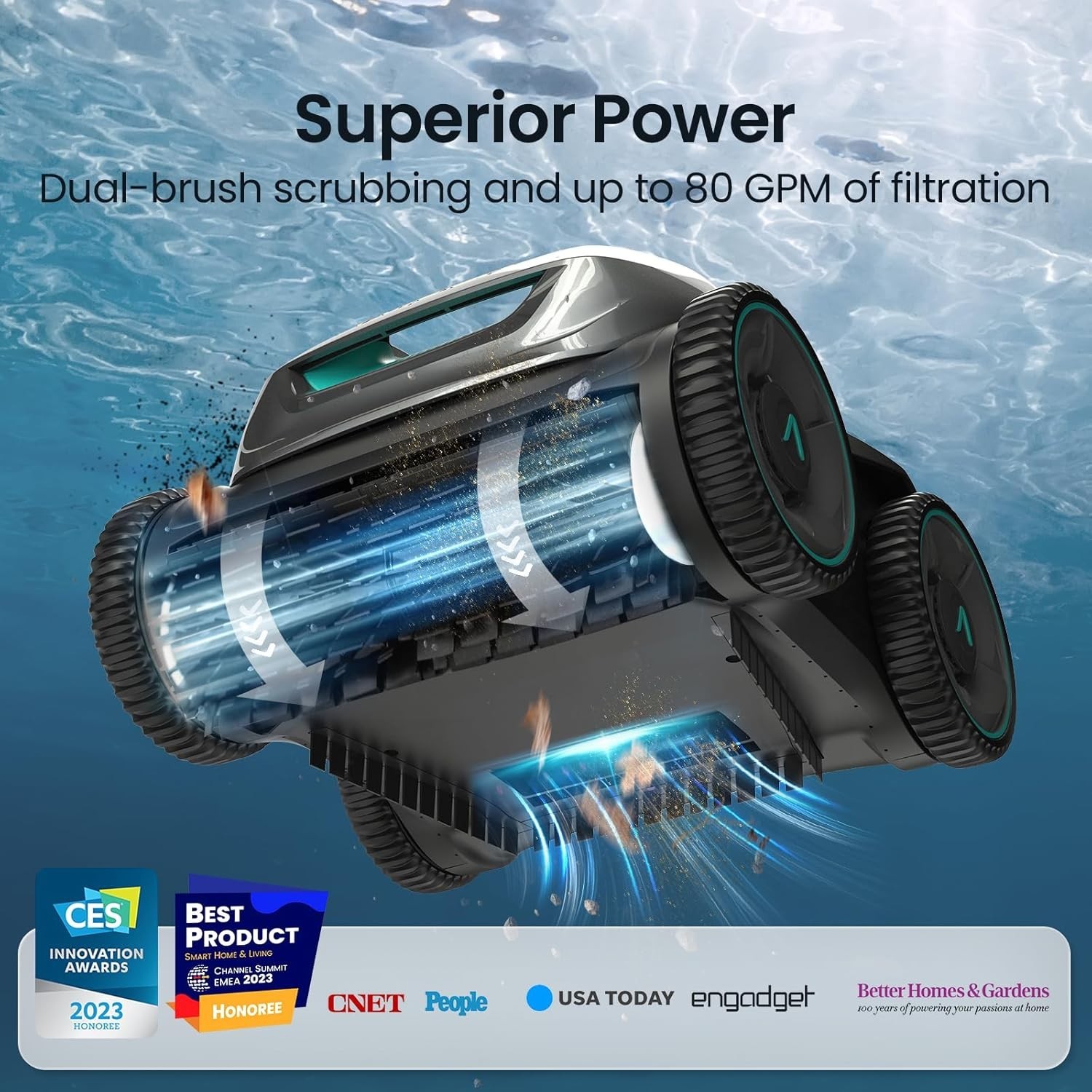 AIPER Seagull Pro Cordless Robotic Pool Cleaner up to 1,600 sq.ft, ZT6001