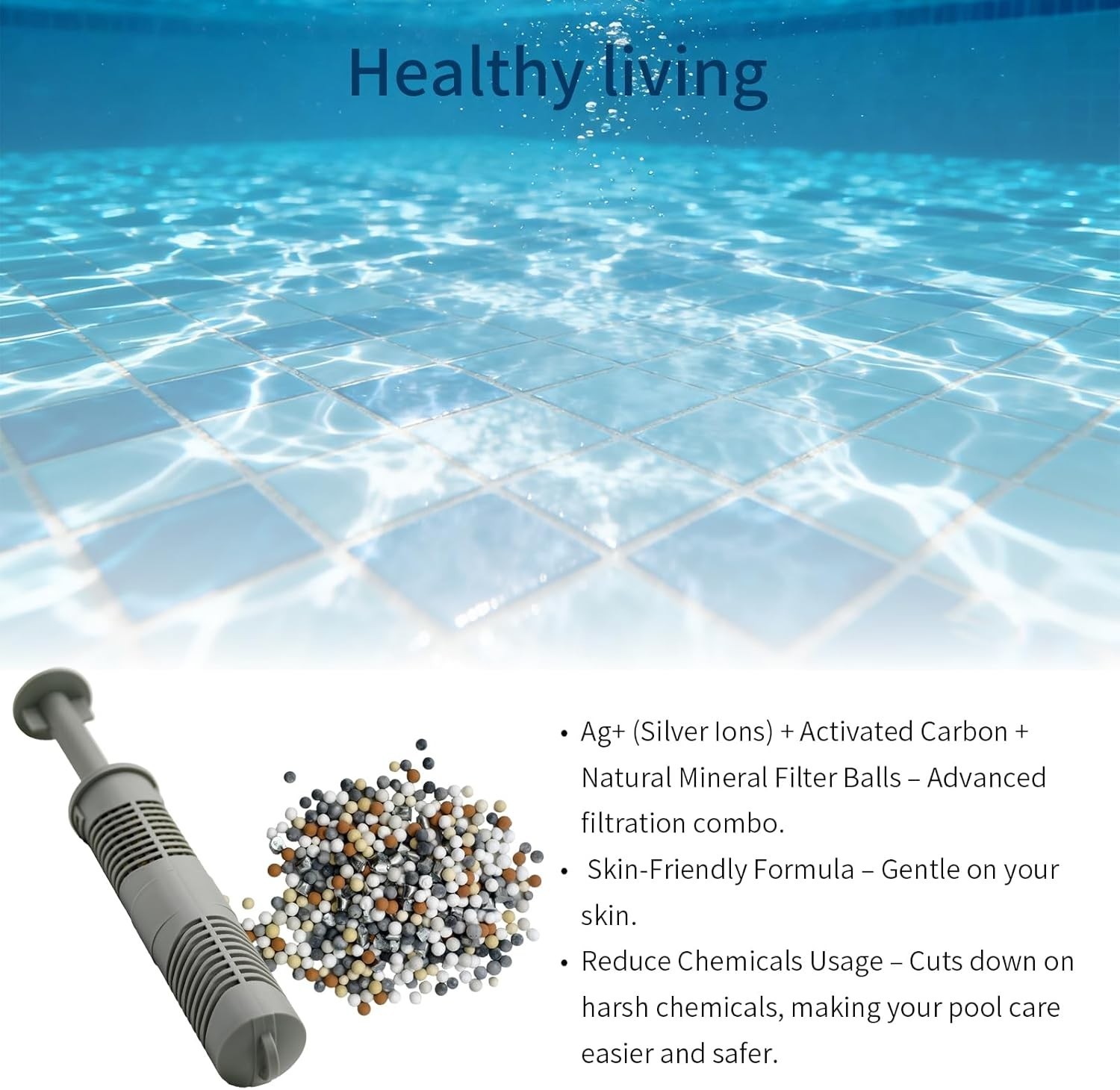 Silver Ion Spa Mineral Cartridge Ag+ Sticks for Hot Tub – 4 pack
