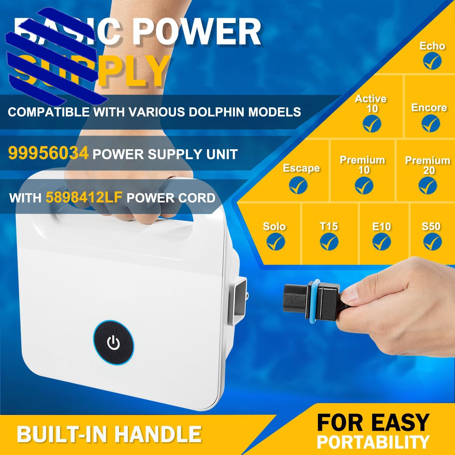 99956034 Power Supply Unit with 5898412LF Power Cord IP54 Waterproof Fit for NEW