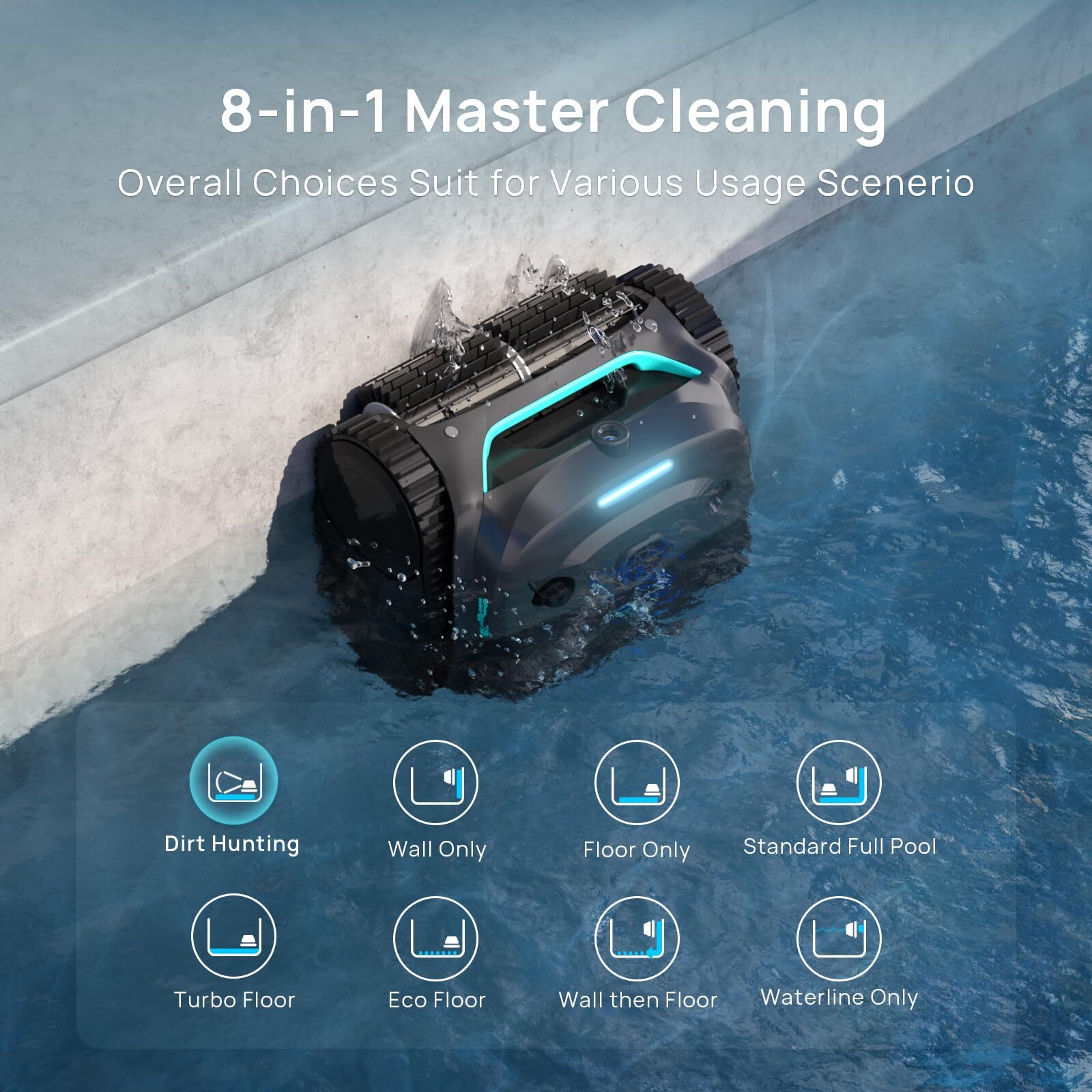 WYBOT C2 Vision Robotic Pool Vacuum Cleaner Cordless Pool Vacuum App Support