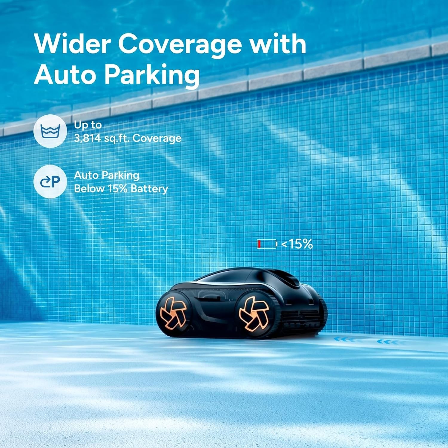 iGarden K55 330Min Runtime Robotic Pool Cleaner Pool Vacuum Clean For Inground