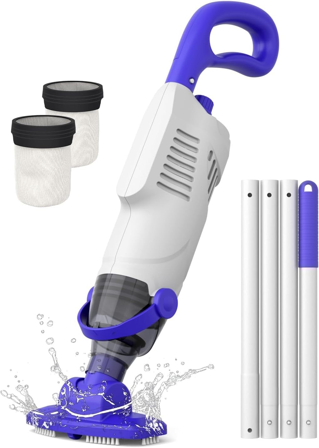 LITTLE SHARK Pool Vacuum For Above Ground Pool, Hot Tub Vacuum 60W Motor