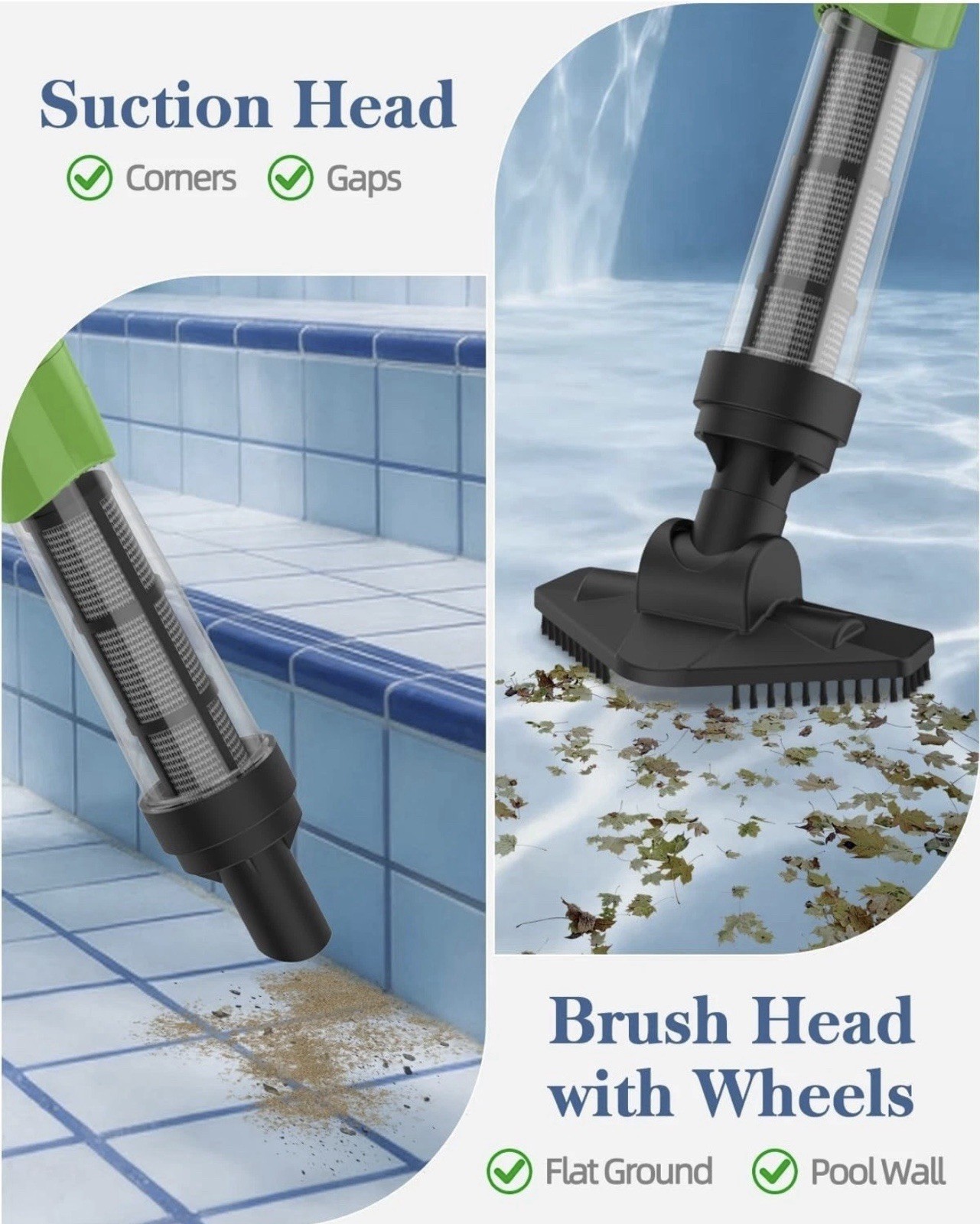 Cordless Rechargeable Pool Vacuum Cleaner Handheld Spa Cleaner Telescopic Pole