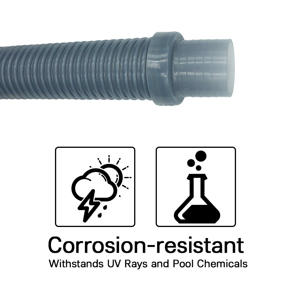 Puri Tech Pool Vac Ultra AquaBug Hose Translucent Blue 1.5 inch x 4 feet 8 Pack