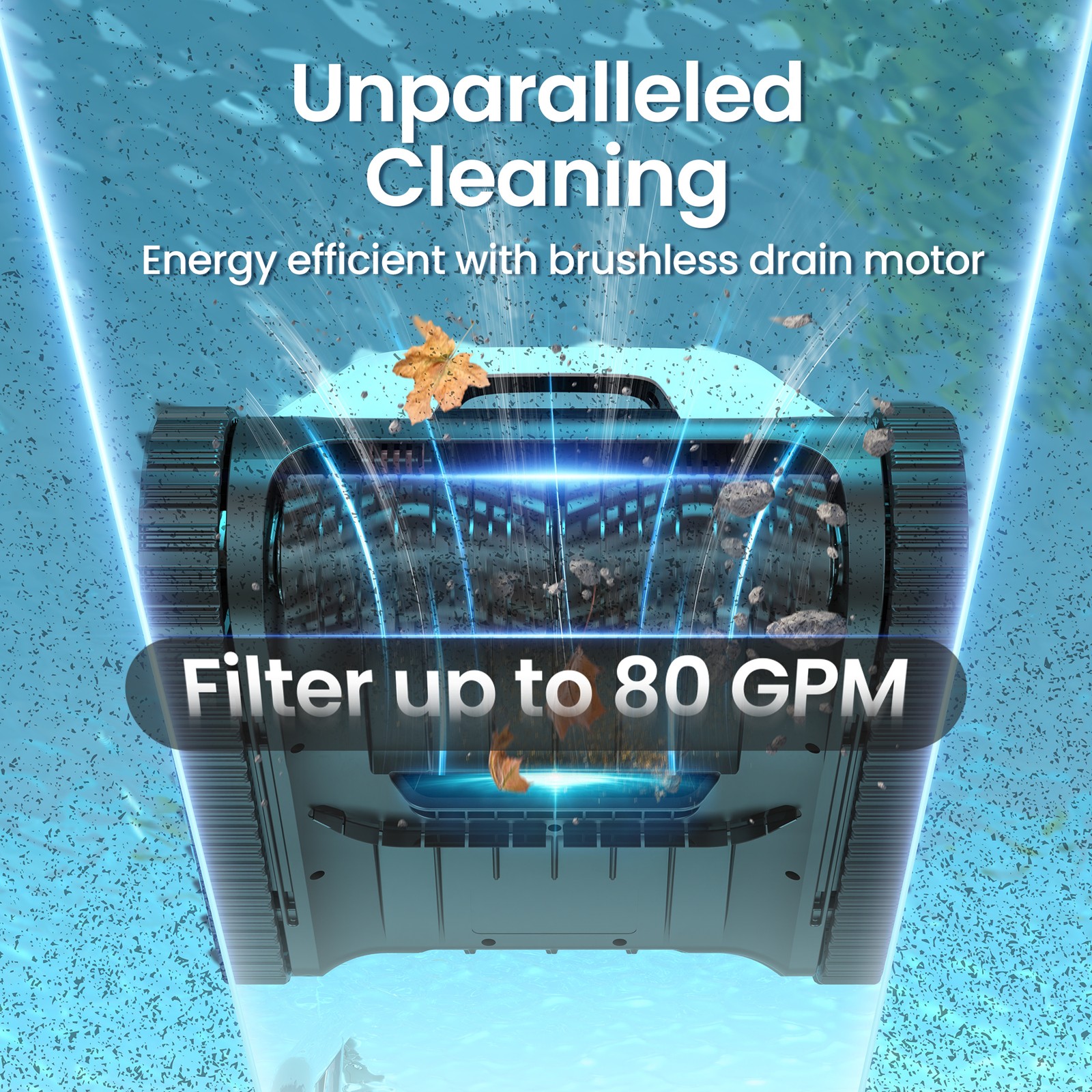 Renewed Cordless Pool Cleaner Robotic Automatic AIPER Scuba N1,IPX8