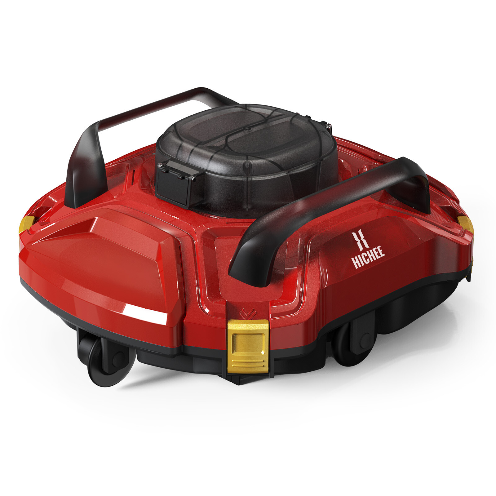 Cordless Robotic Pool Vacuum Automatic Pool Cleaner Self-Park,Dual-Motors Red