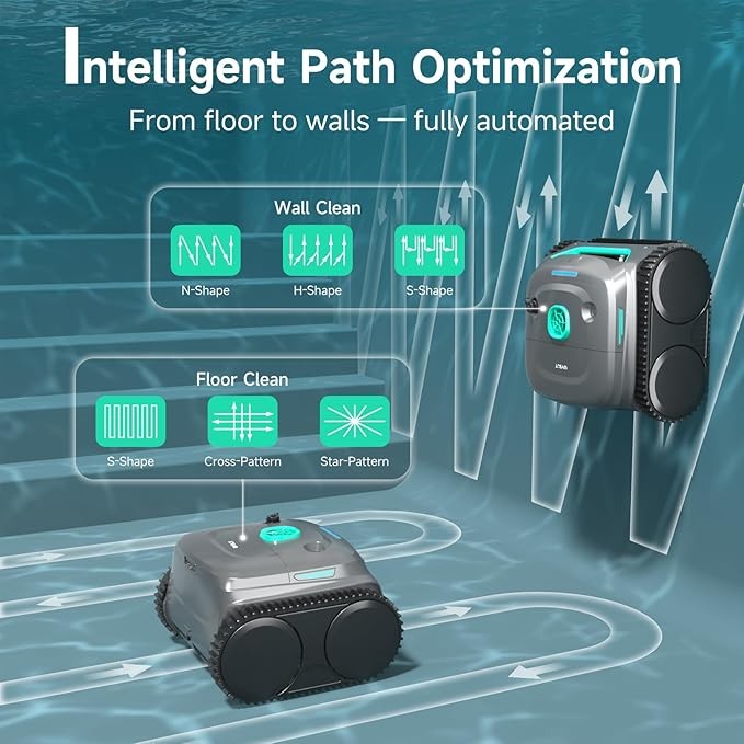 WYBOT C2 Cordless Robotic Pool Cleaner, Dual Filtration, Pool Vacumm Robot