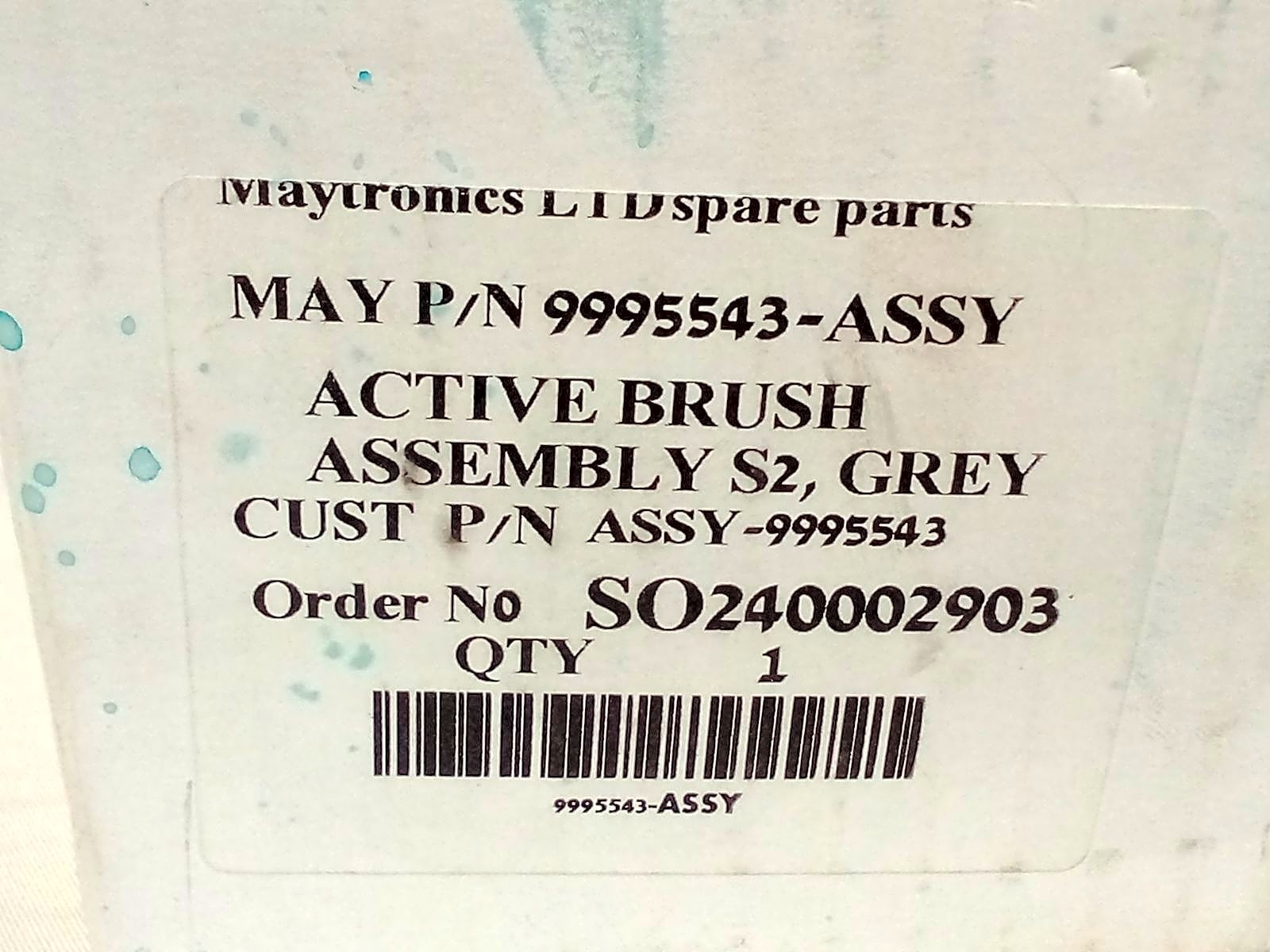 Maytronics 9995543-ASSY Dolphin Active Brush Assembly S2 Grey