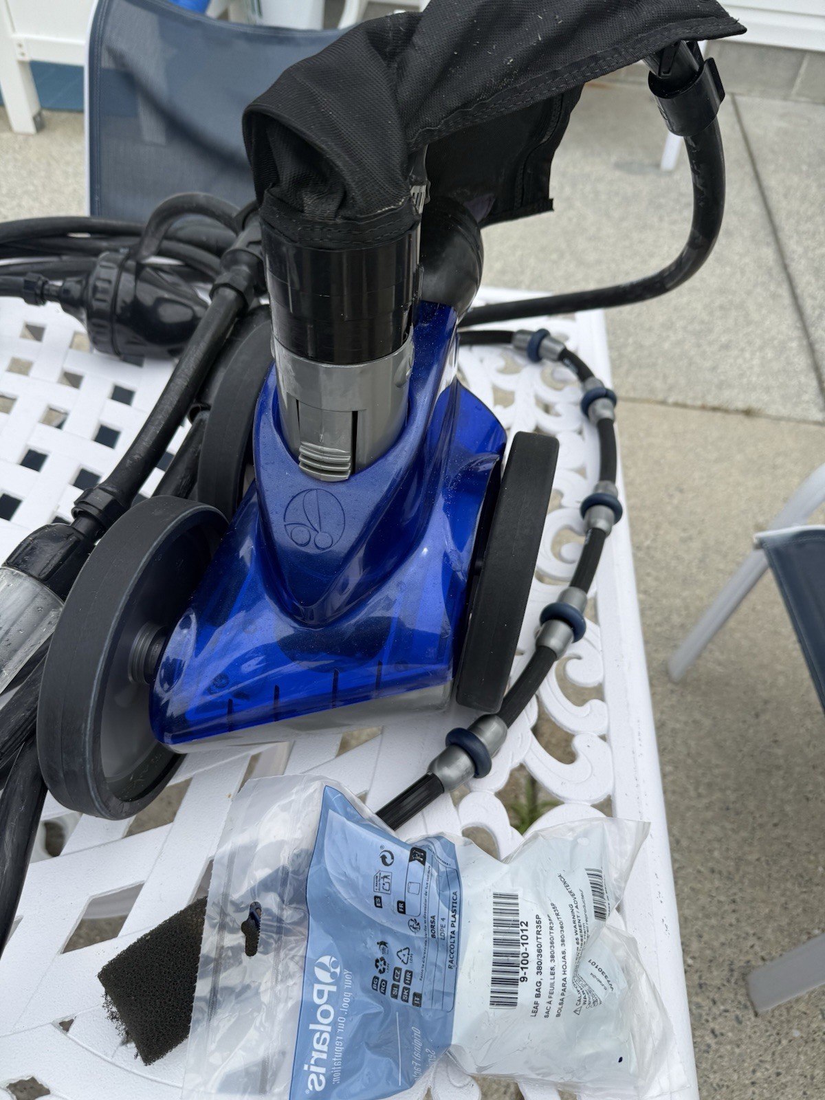 Polaris TR35P Pressure Vacuum Pool Cleaner With Float Heads Extended Feed Hose