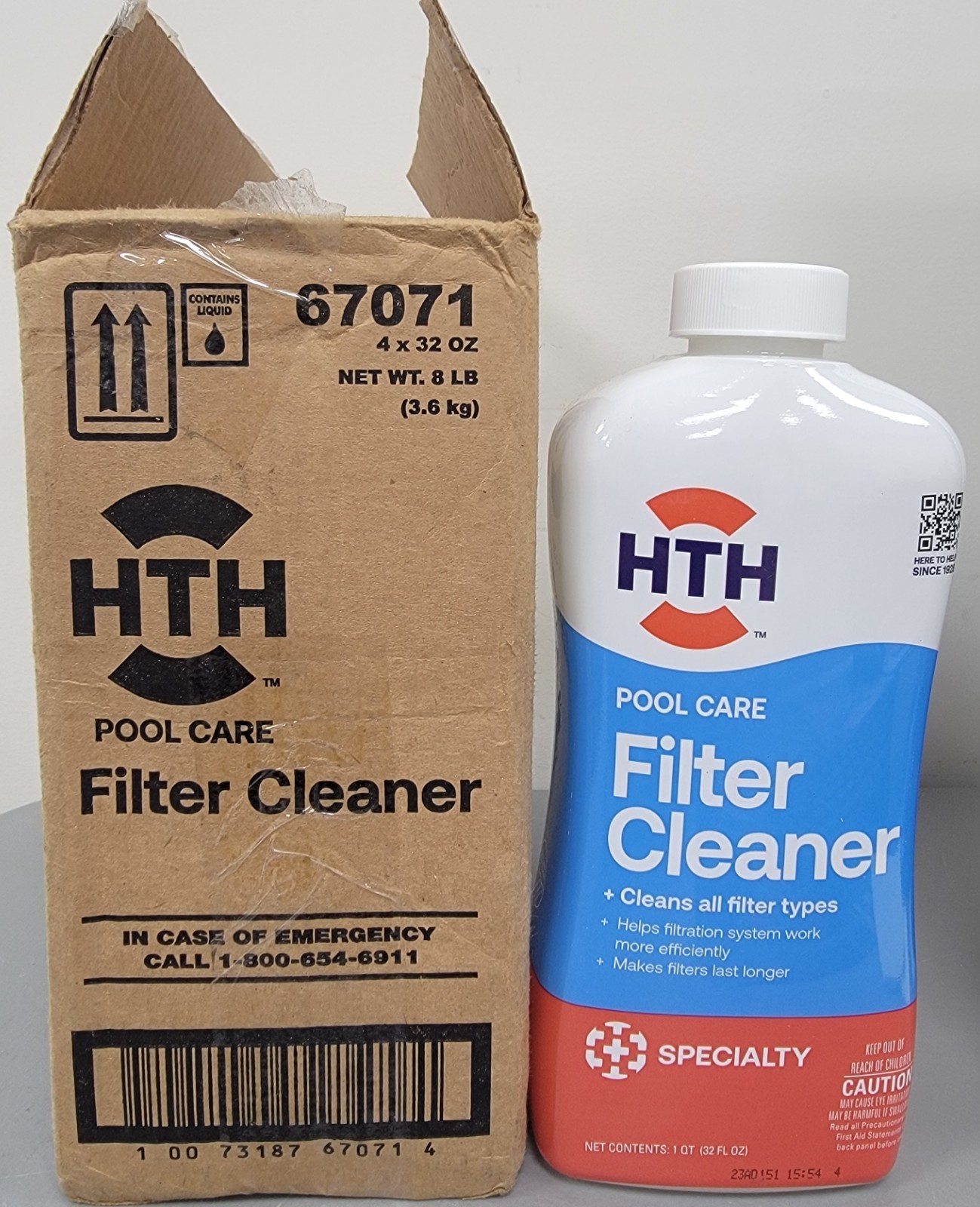 Arch HTH 67071 32. oz Liquid Pool Care Filter Cleaner (LOT OF 4) New Sealed