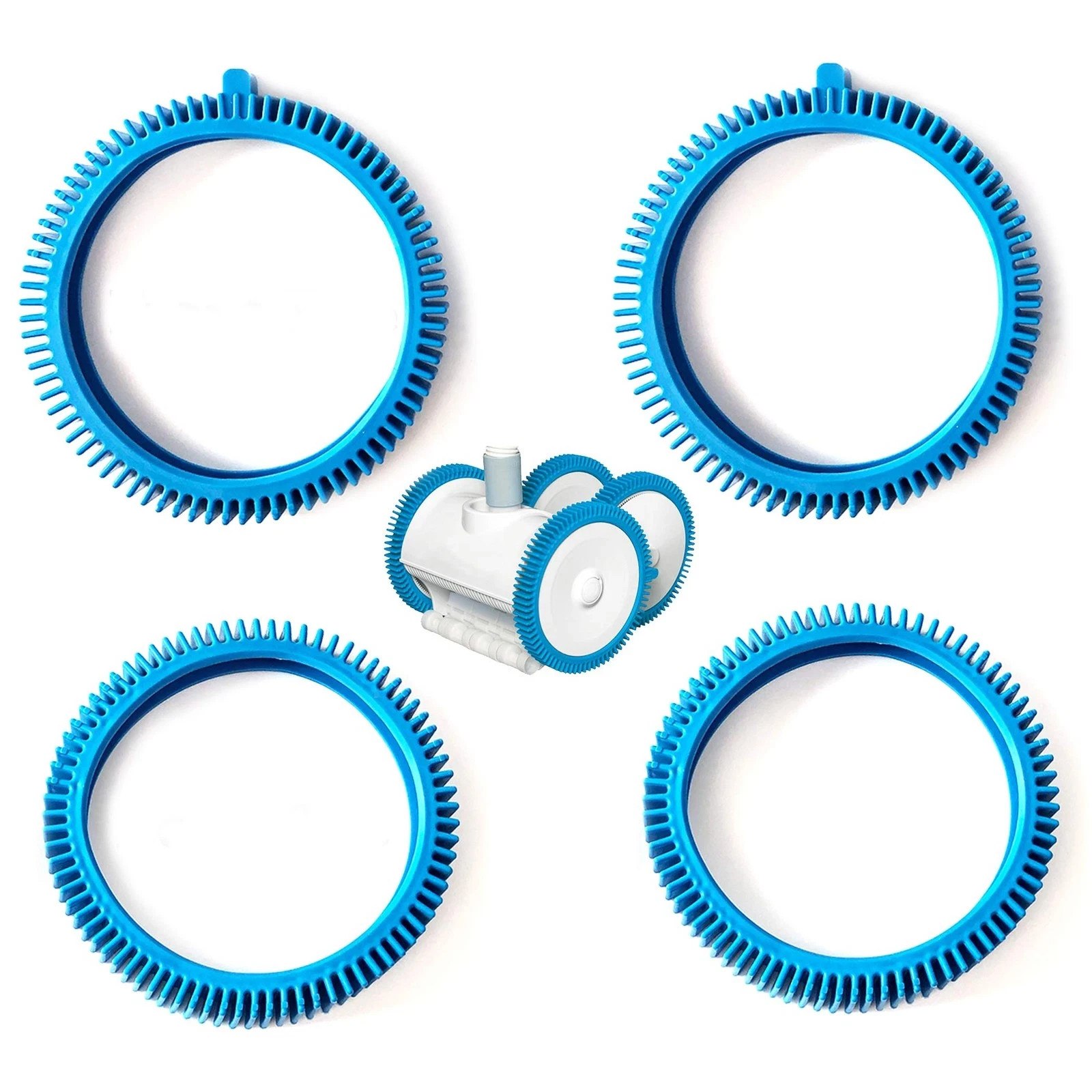 Pool Cleaner Tire Combo Kit Compatible with Super Hump 896584000 (4-Pack)