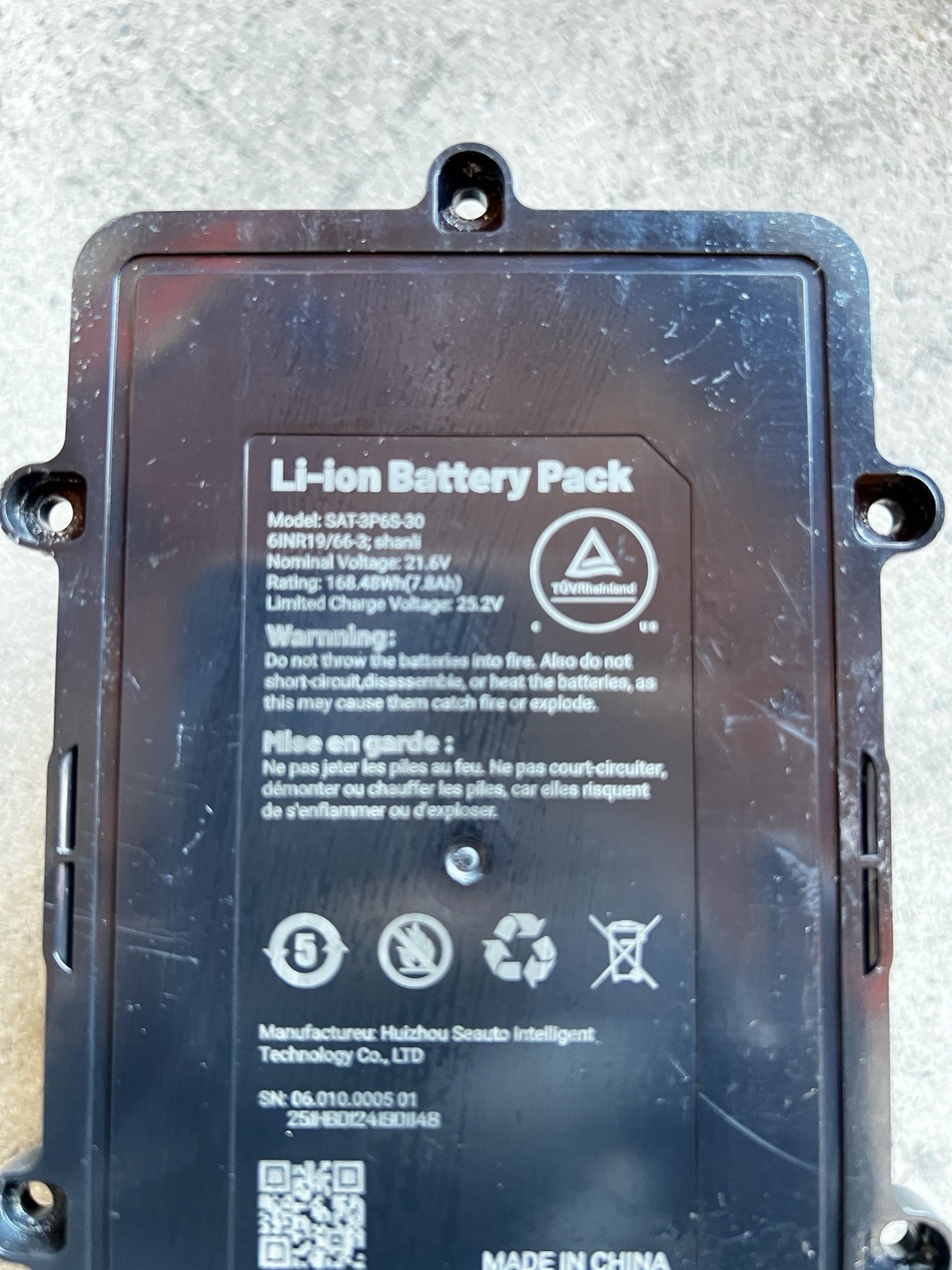 21.9V Battery for auto pool cleaner vacuum
