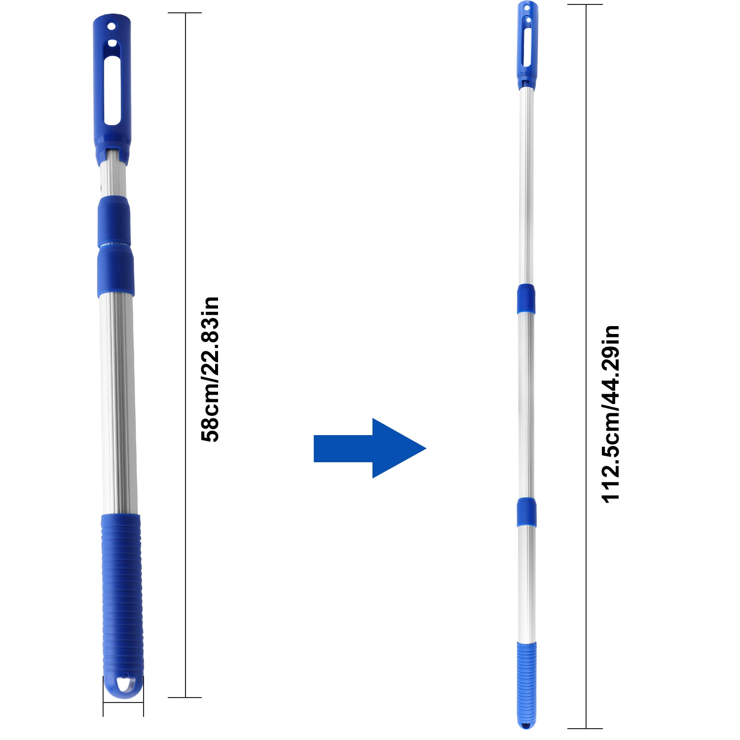Telescopic Swimming Pool Pole Aluminium Rod Pool Pole for Connect Net Brushes