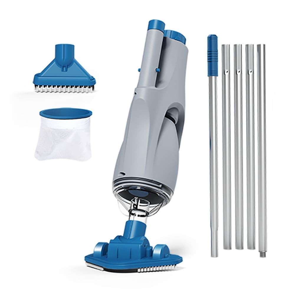 KOKIDO Cordless Handheld Pool Vacuum for Above Ground Pool, with XV110, Blue