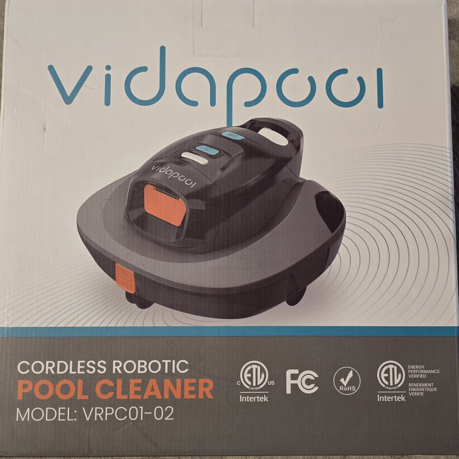 Vidapool VRPC01-02 Cordless Robotic Pool Cleaner/Vacuum