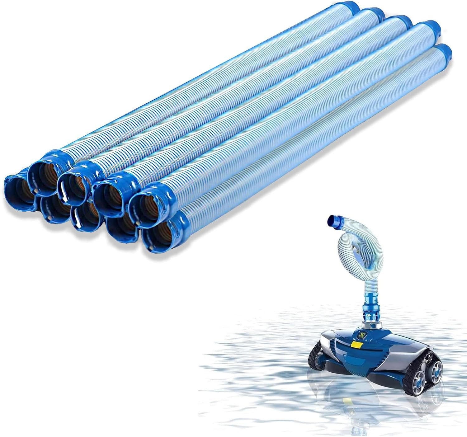 Pool Cleaner Hose Replacement, 39 Inch, 9 Pack | Compatible with Zodiac MX6, Com