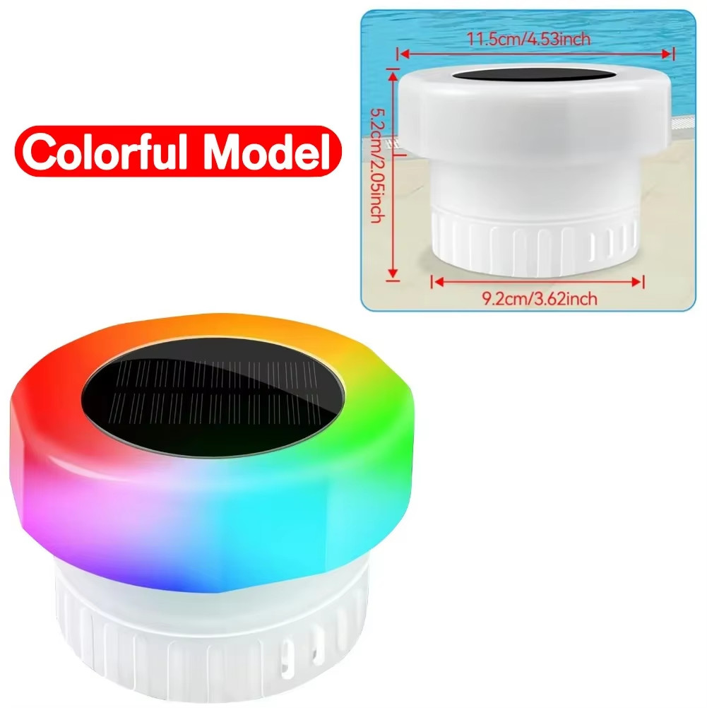Solar Pool Ionizer Light up Chlorine Holder 7 Colors Pool Water Clarifier